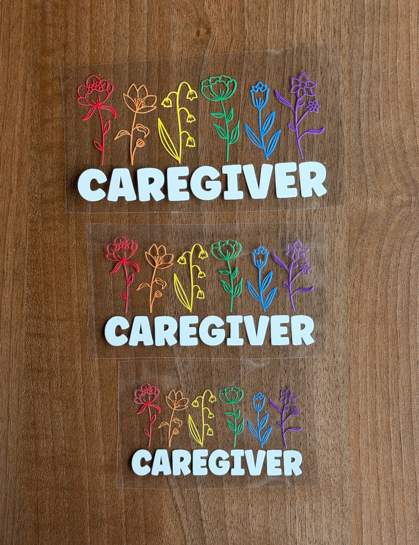 Caregiver with Flowers Car Decal