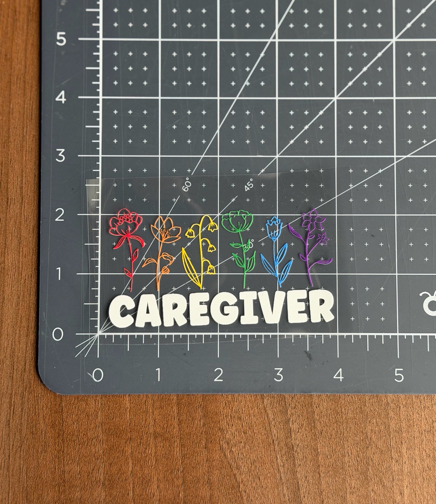 Caregiver with Flowers Car Decal