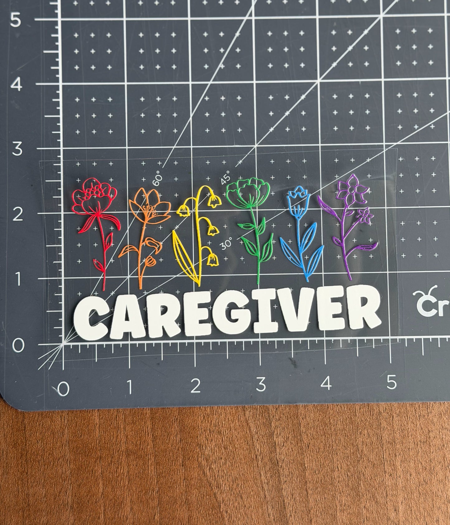 Caregiver with Flowers Car Decal