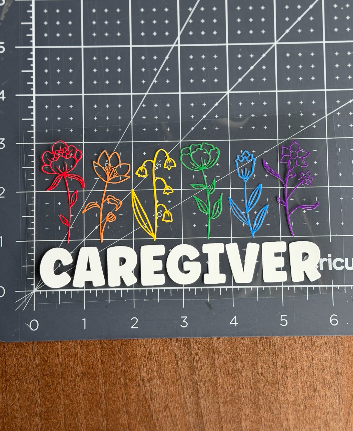 Caregiver with Flowers Car Decal