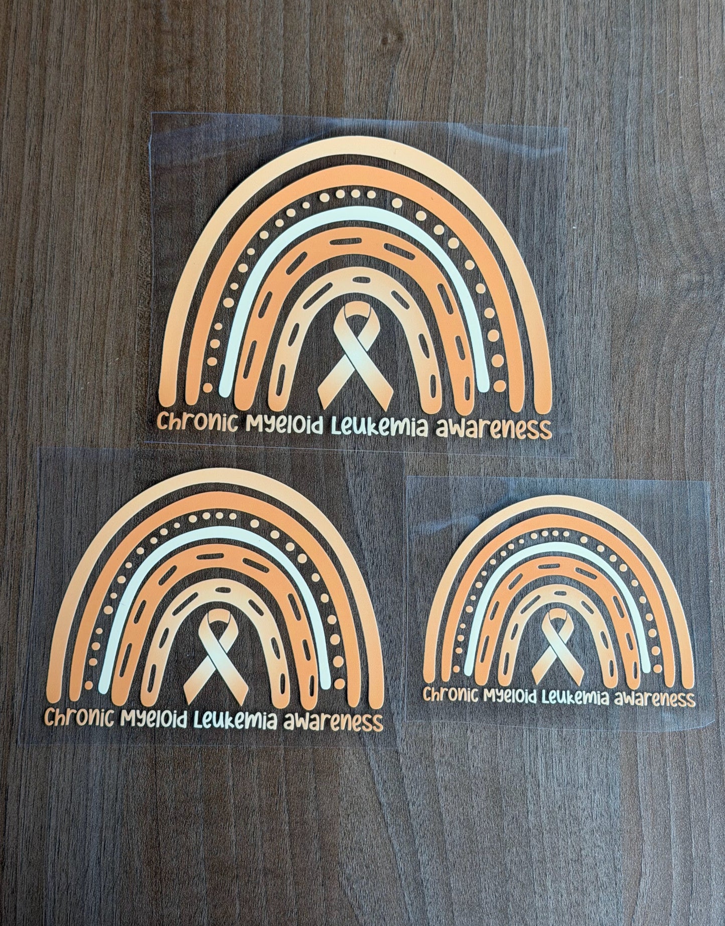 Chronic Myeloid Leukemia Awareness Rainbow Car Decal