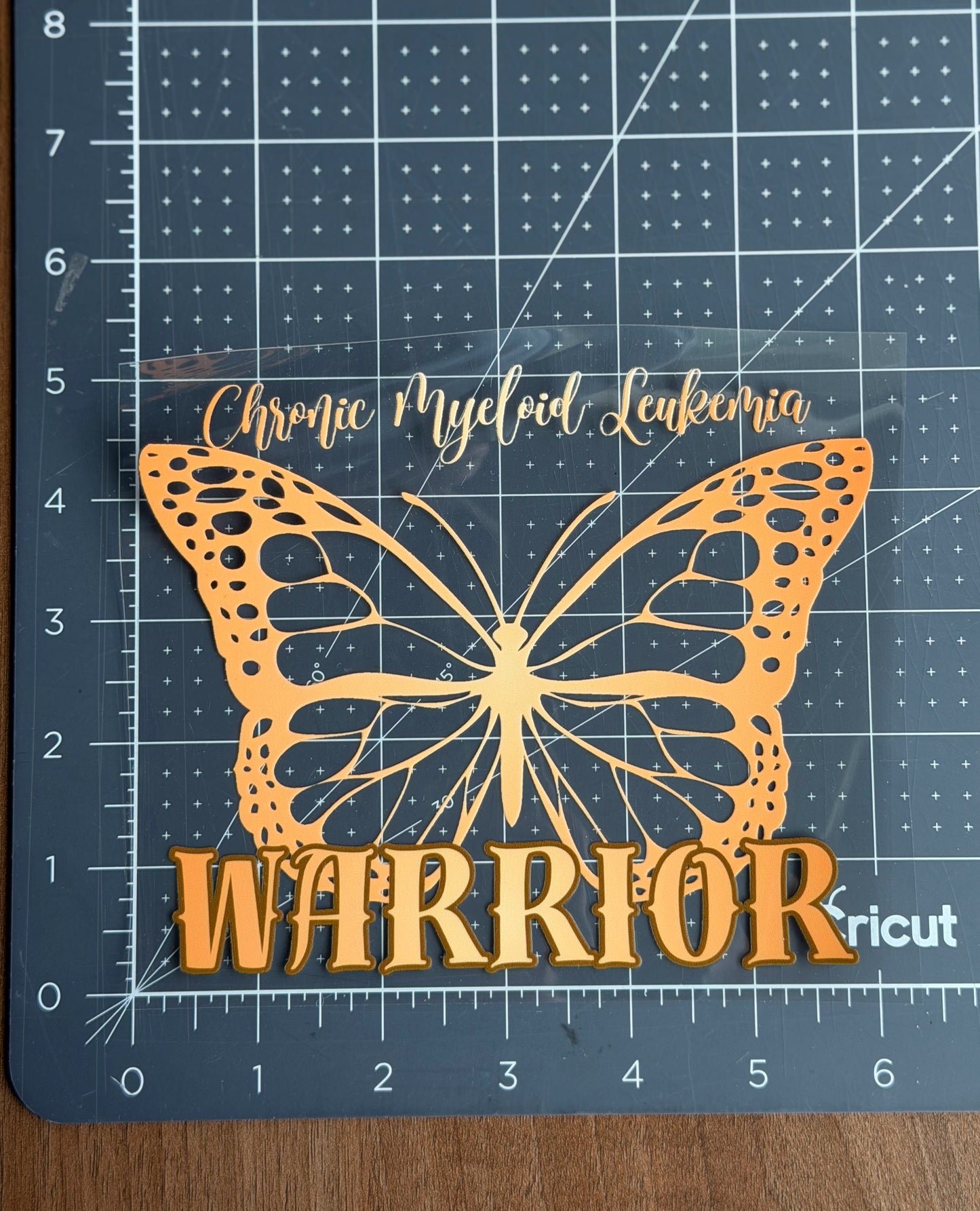 Chronic Myeloid Leukemia Warrior Butterfly Car Decal