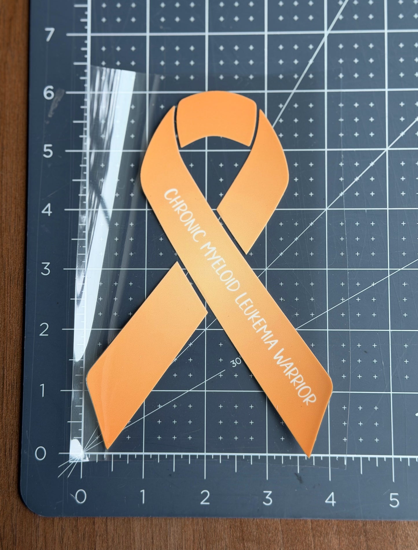 Chronic Myeloid Leukemia Warrior Ribbon Car Decal
