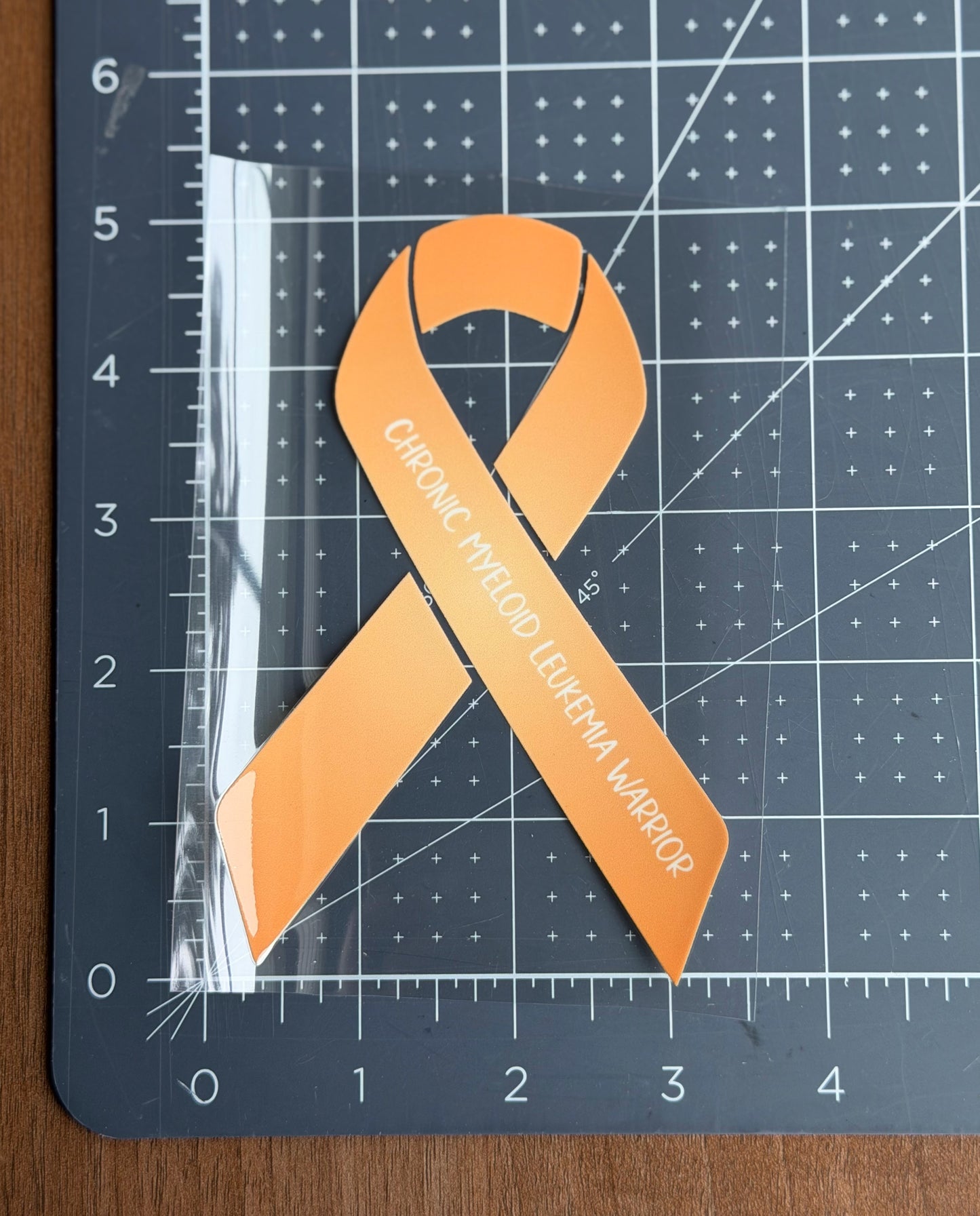 Chronic Myeloid Leukemia Warrior Ribbon Car Decal