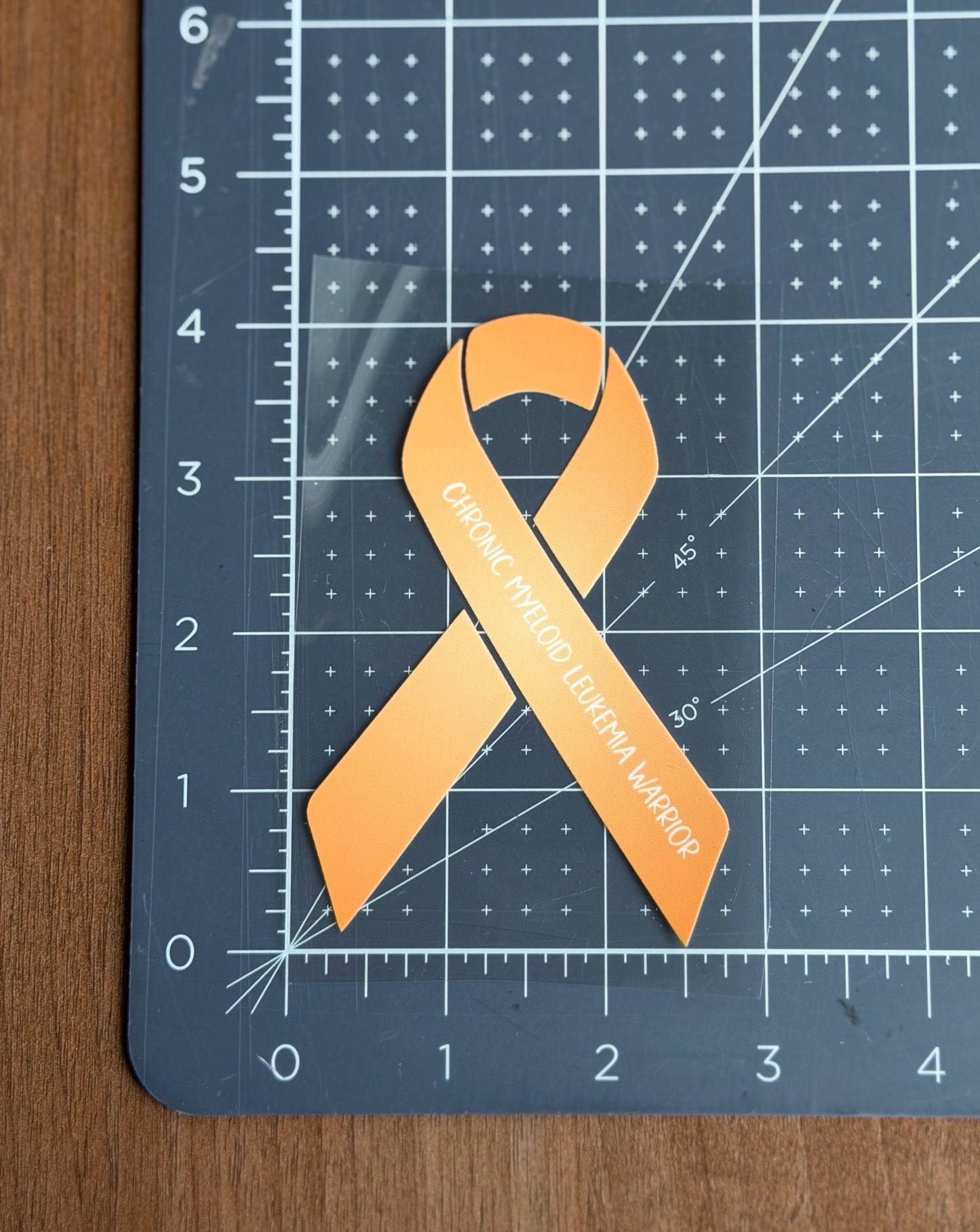 Chronic Myeloid Leukemia Warrior Ribbon Car Decal