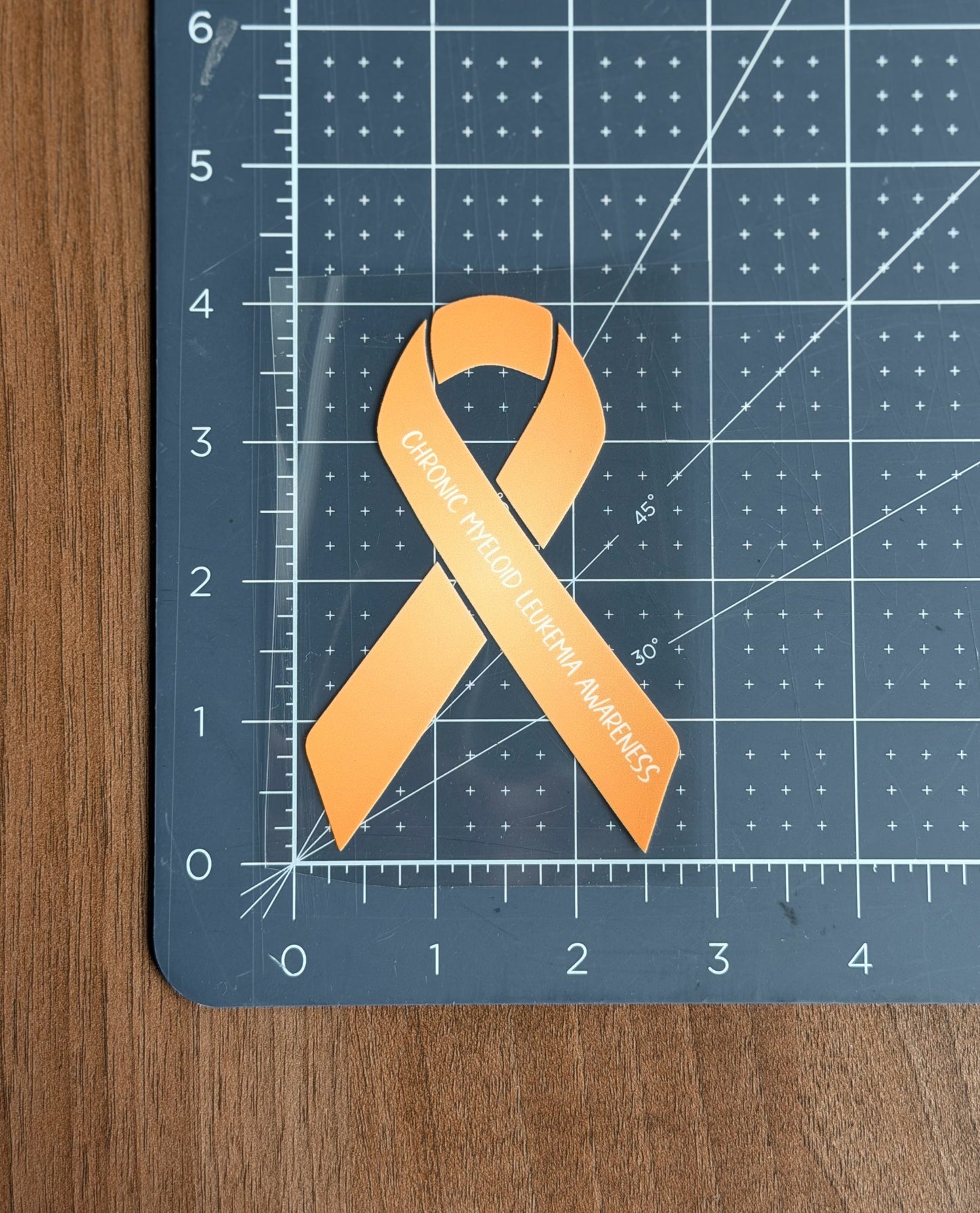Chronic Myeloid Leukemia Awareness Ribbon Car Decal