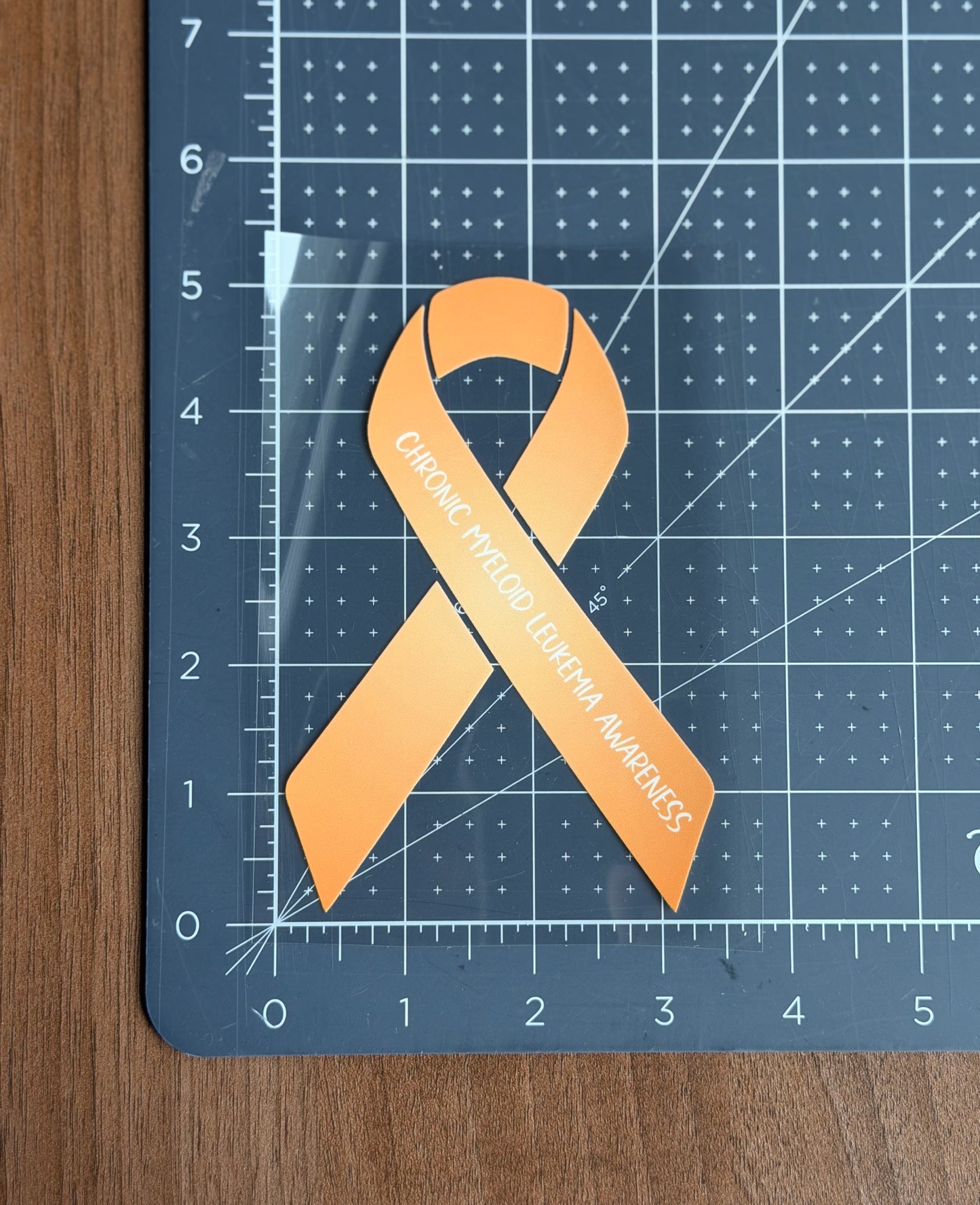 Chronic Myeloid Leukemia Awareness Ribbon Car Decal