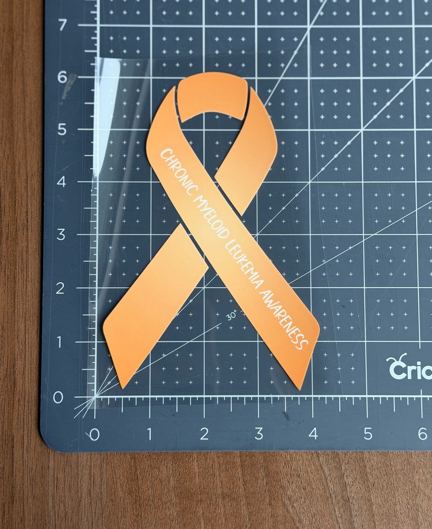 Chronic Myeloid Leukemia Awareness Ribbon Car Decal