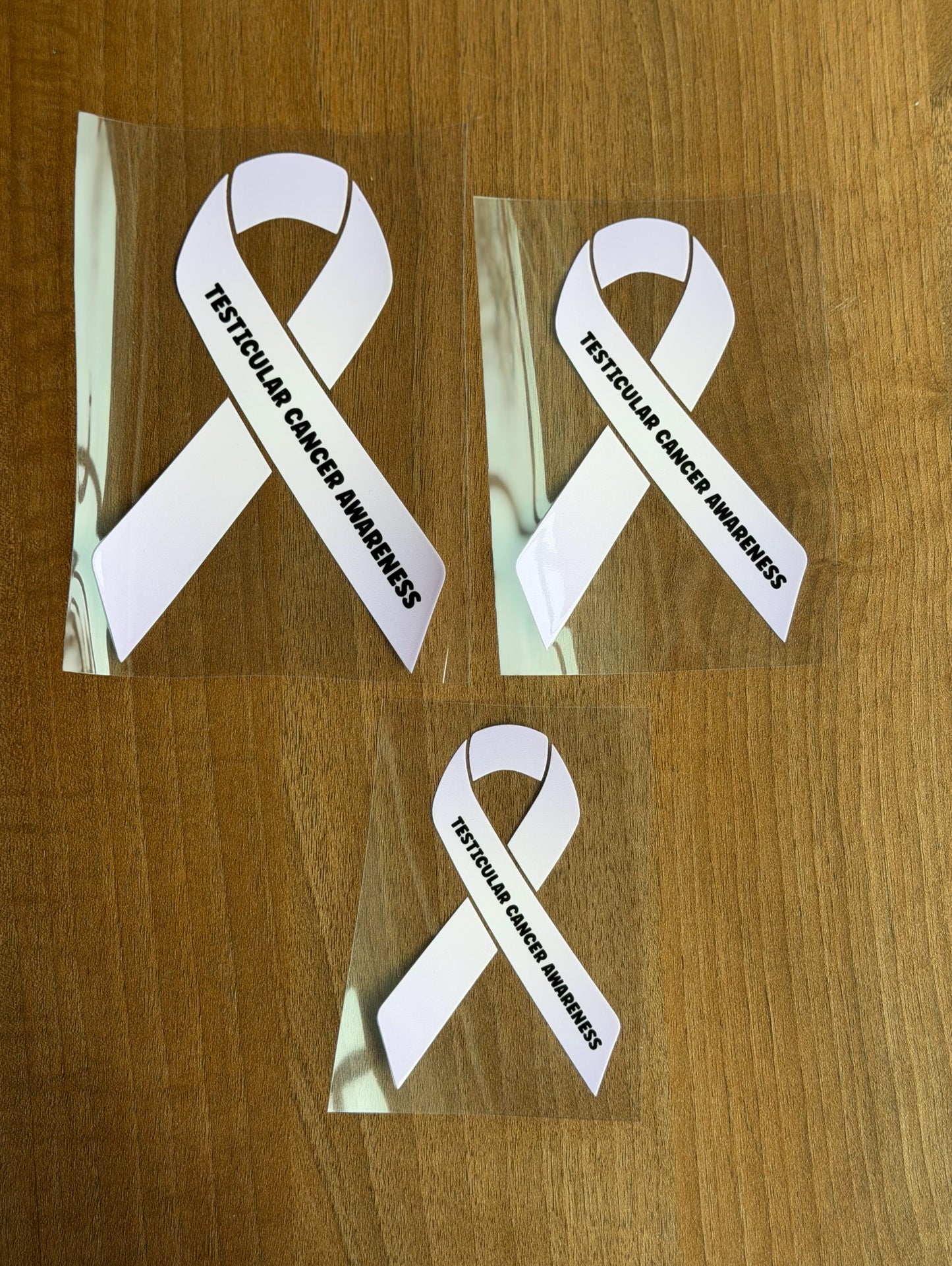 Testicular Cancer Awareness Ribbon Car Decal