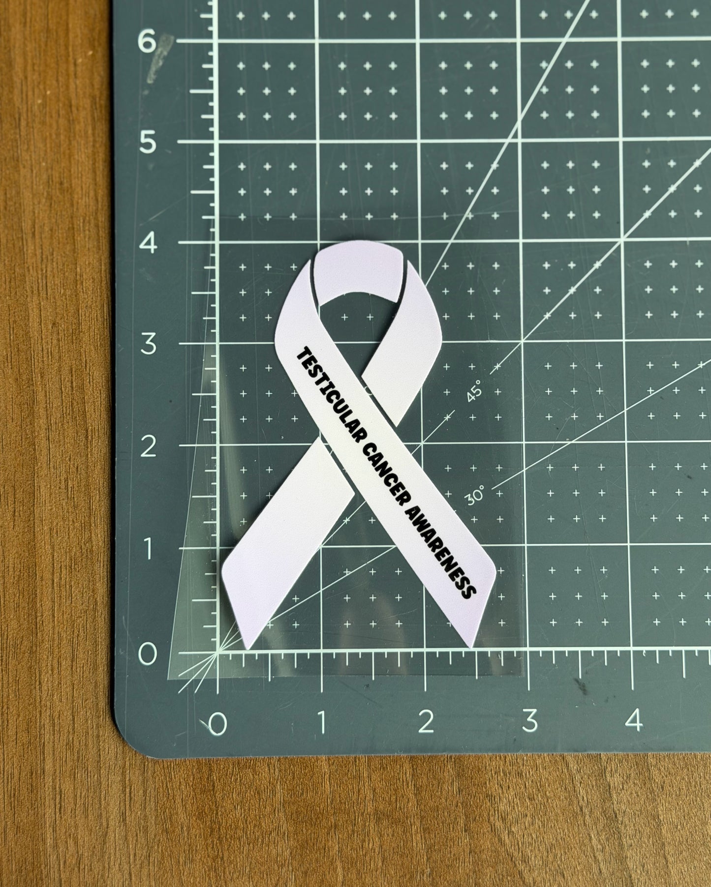 Testicular Cancer Awareness Ribbon Car Decal