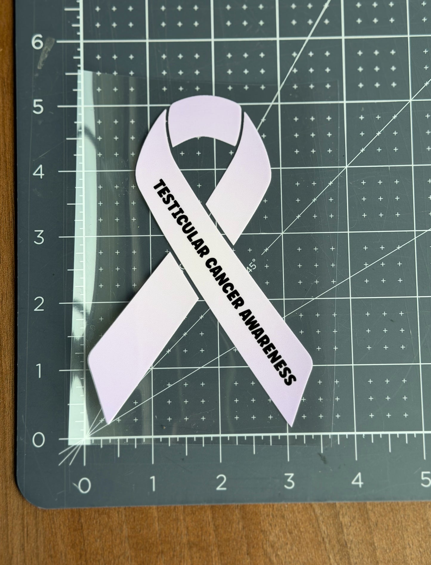 Testicular Cancer Awareness Ribbon Car Decal