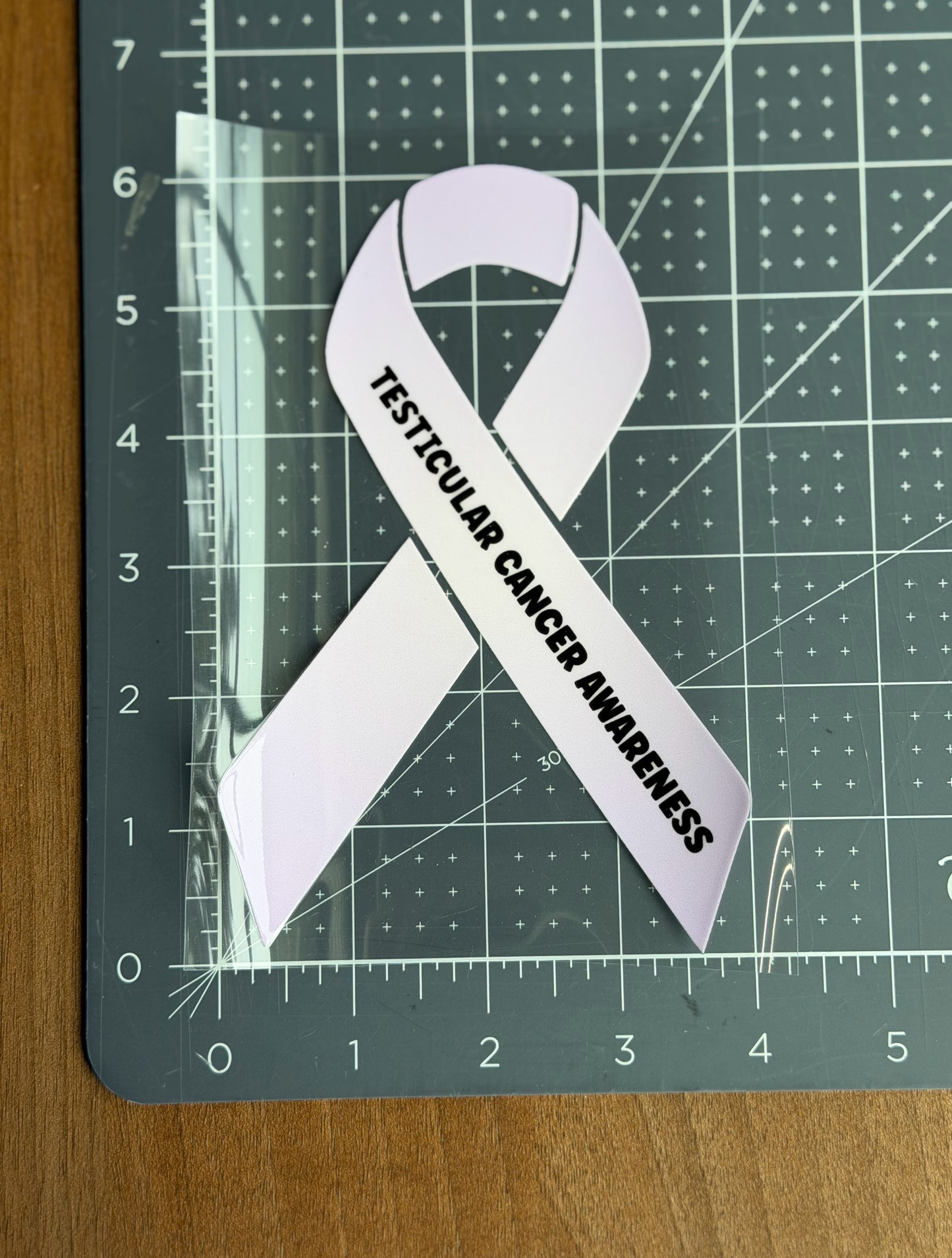 Testicular Cancer Awareness Ribbon Car Decal