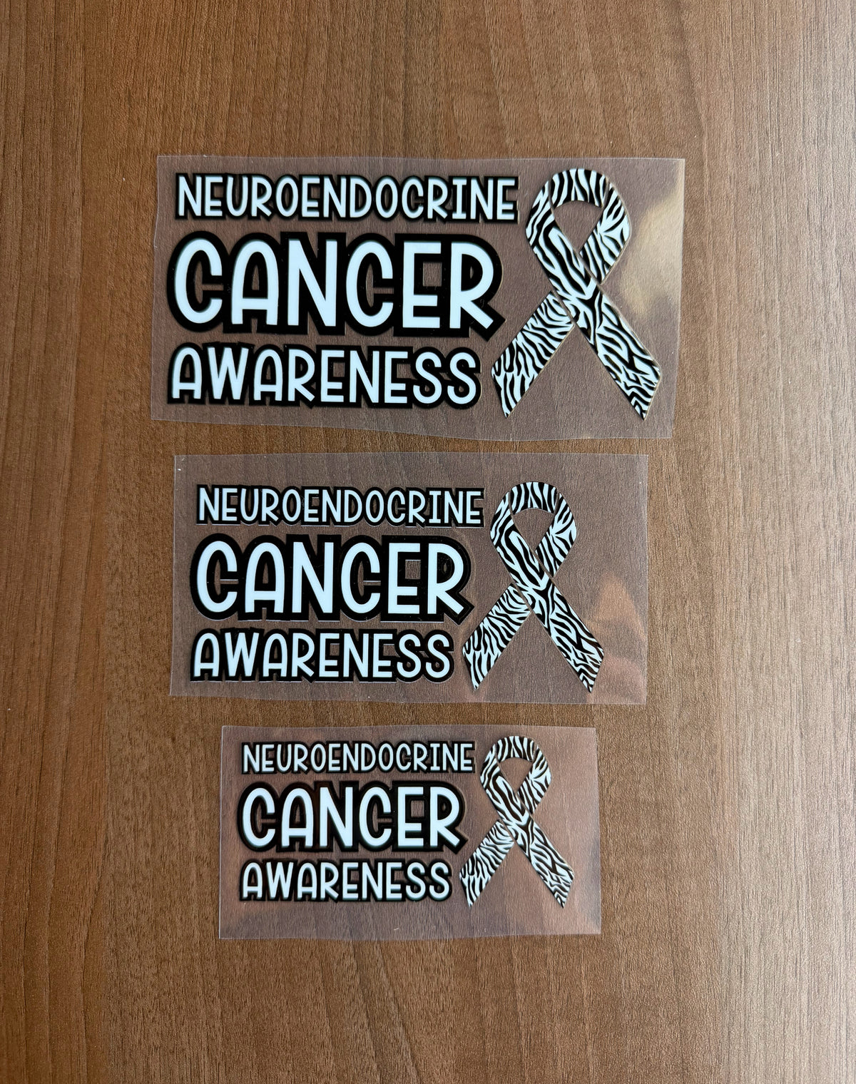 Neuroendocrine Cancer Awareness with Ribbon Car Decal