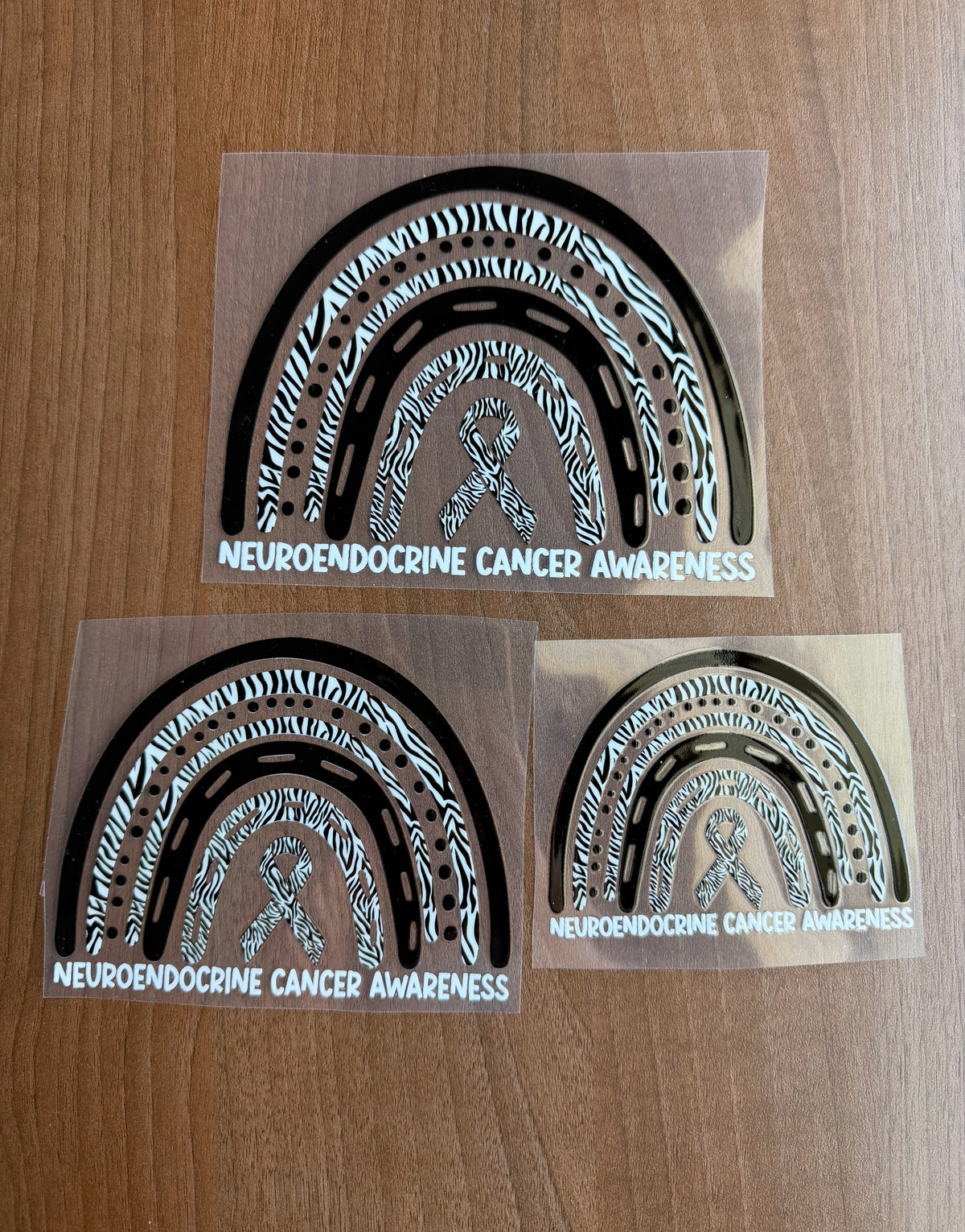 Neuroendocrine Cancer Awareness Rainbow Car Decal