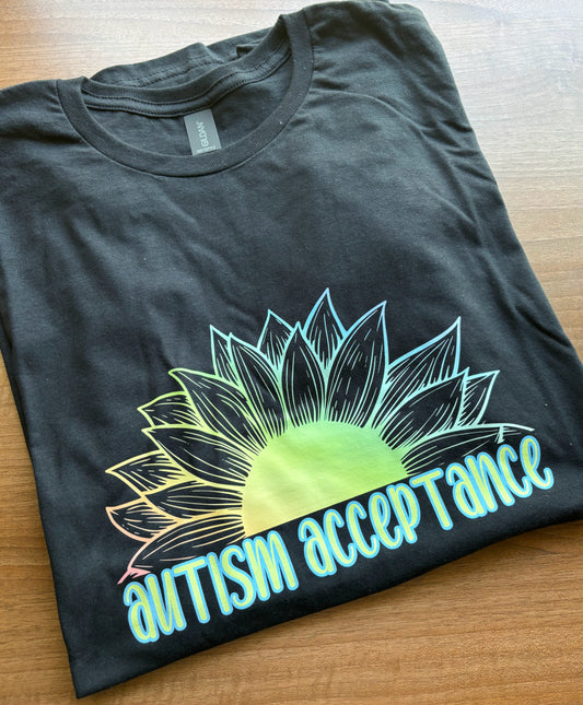 Autism Acceptance Sunflower T-Shirt