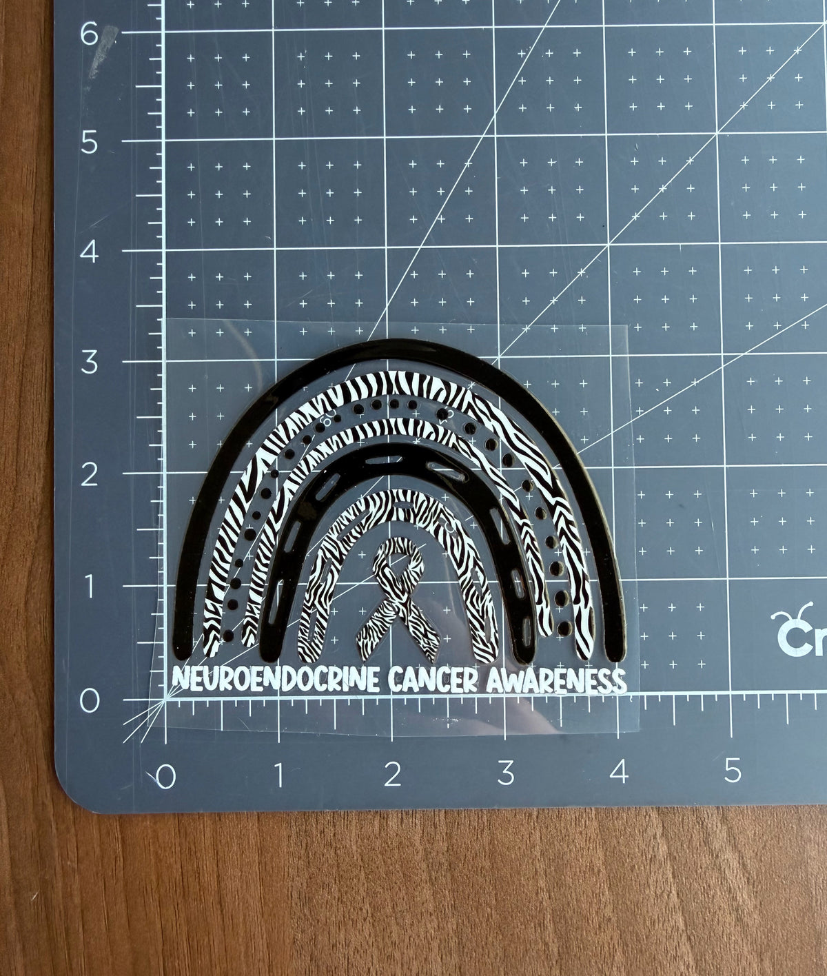 Neuroendocrine Cancer Awareness Rainbow Car Decal