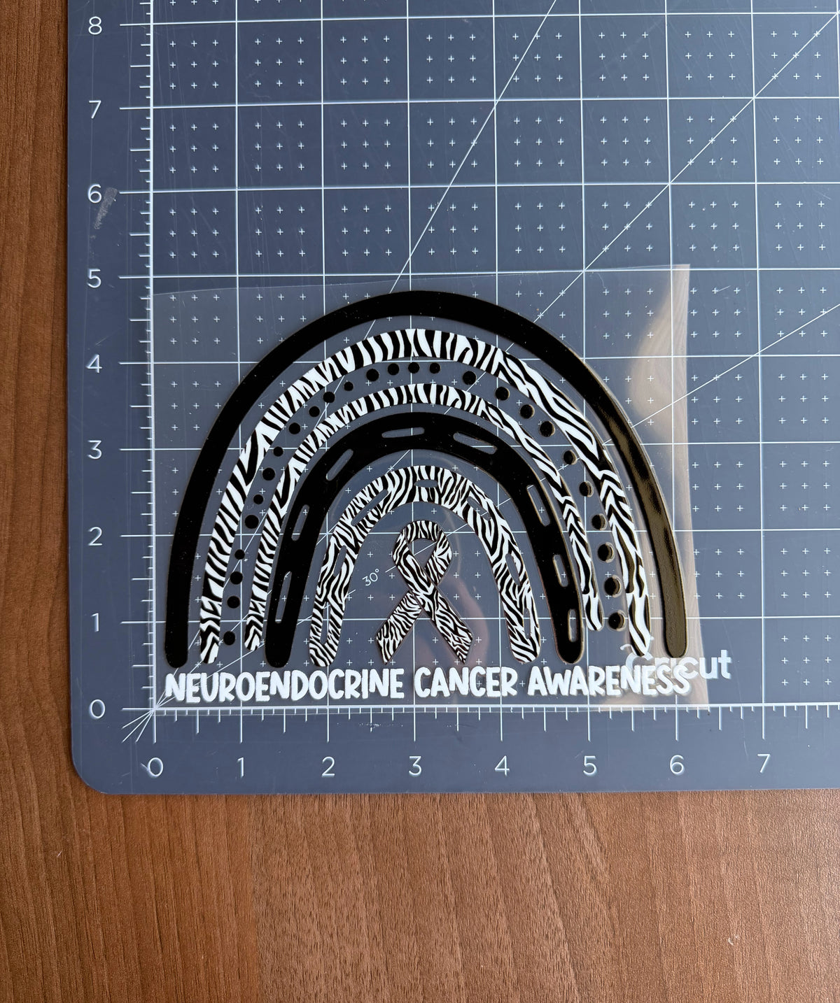 Neuroendocrine Cancer Awareness Rainbow Car Decal