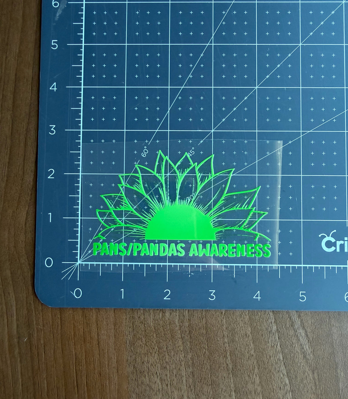 PANS/PANDAS Awareness Sunflower Car Decal