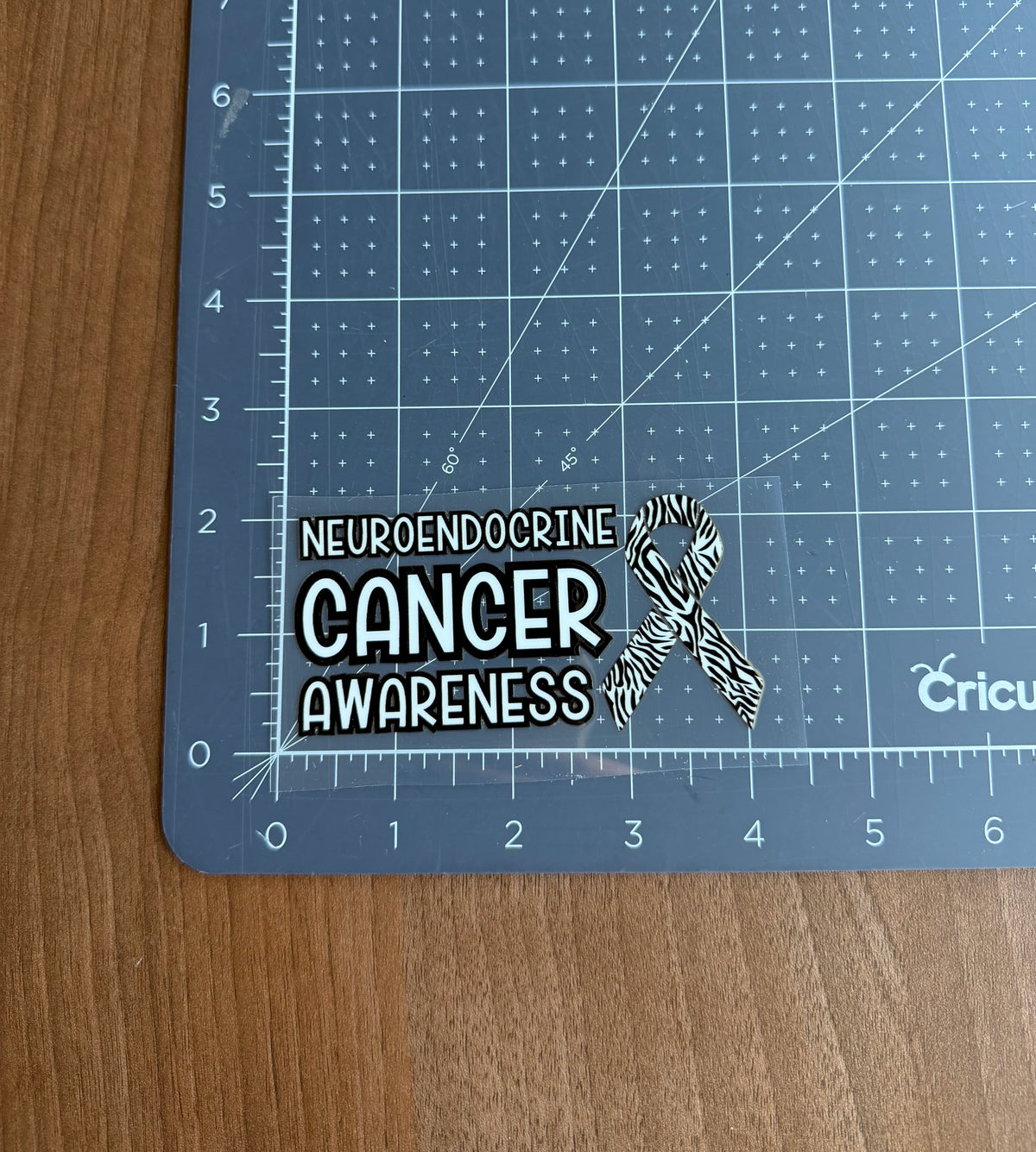 Neuroendocrine Cancer Awareness with Ribbon Car Decal