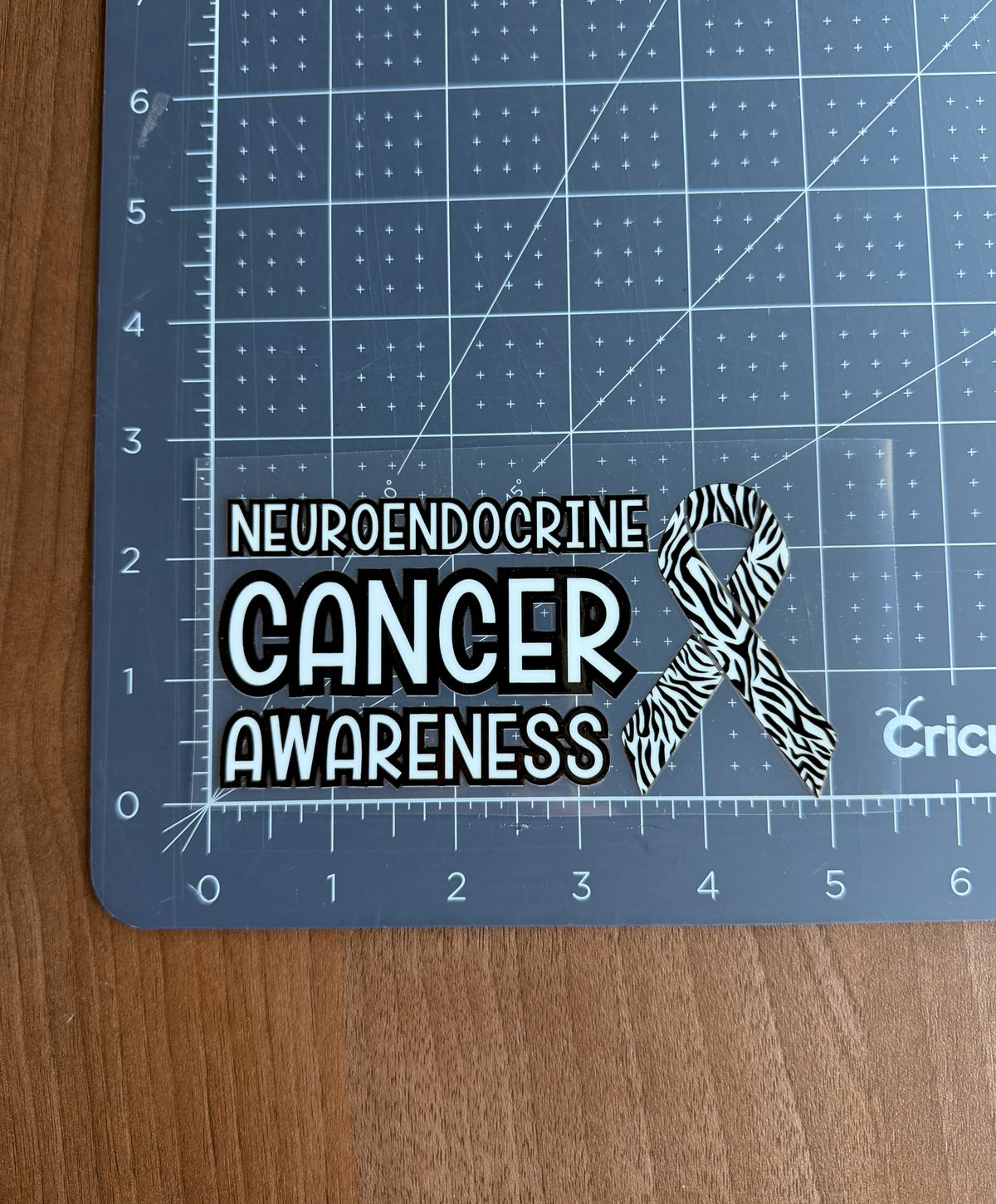 Neuroendocrine Cancer Awareness with Ribbon Car Decal
