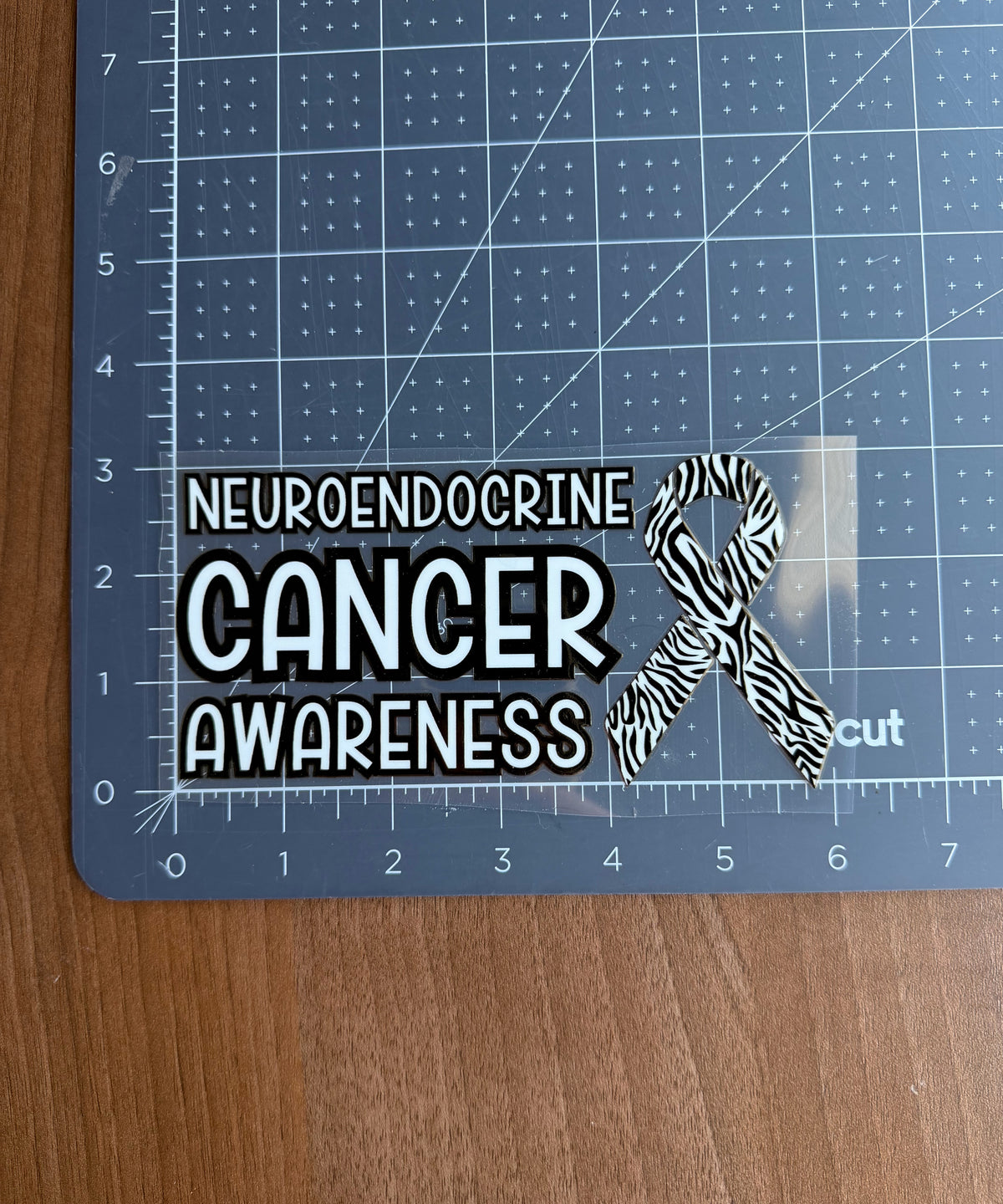 Neuroendocrine Cancer Awareness with Ribbon Car Decal