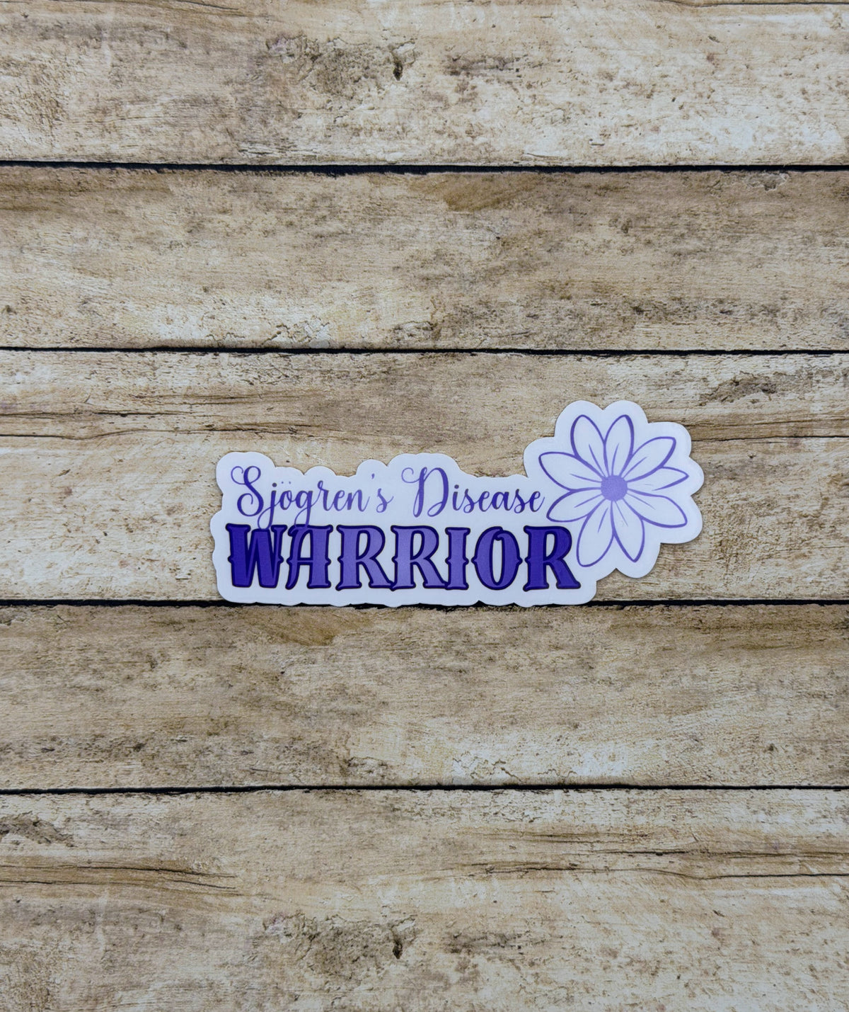 Sjogren's Disease Warrior Flower Sticker or Magnet