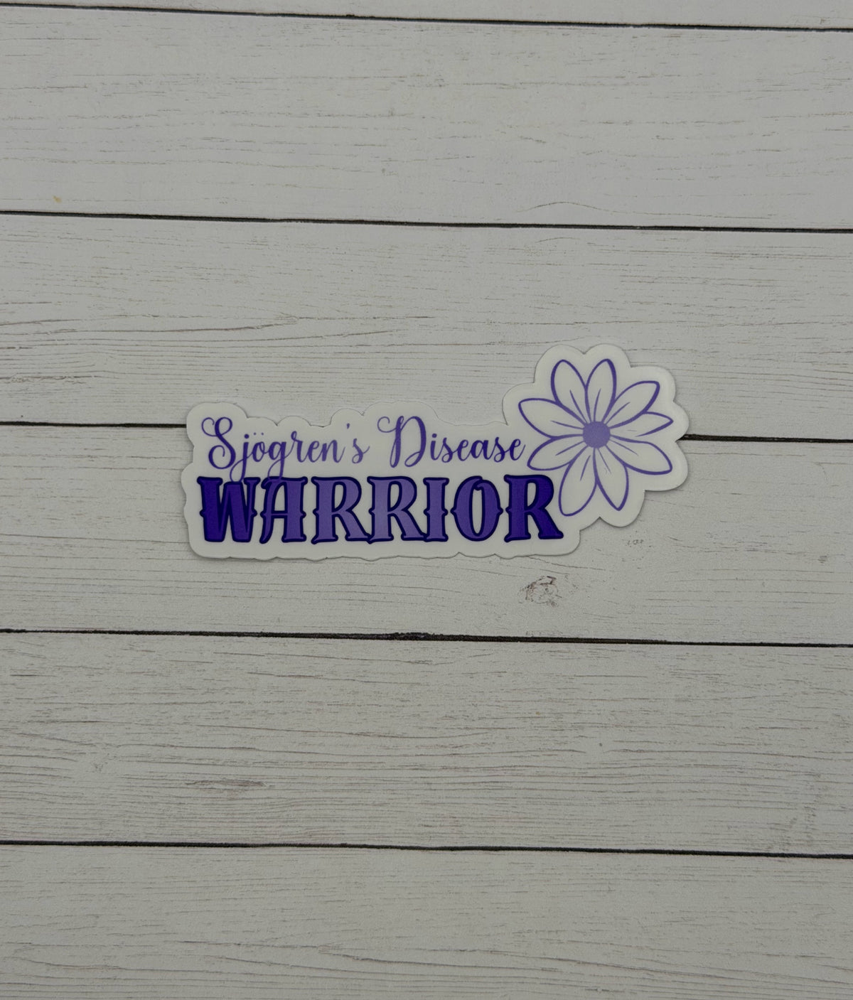 Sjogren's Disease Warrior Flower Sticker or Magnet