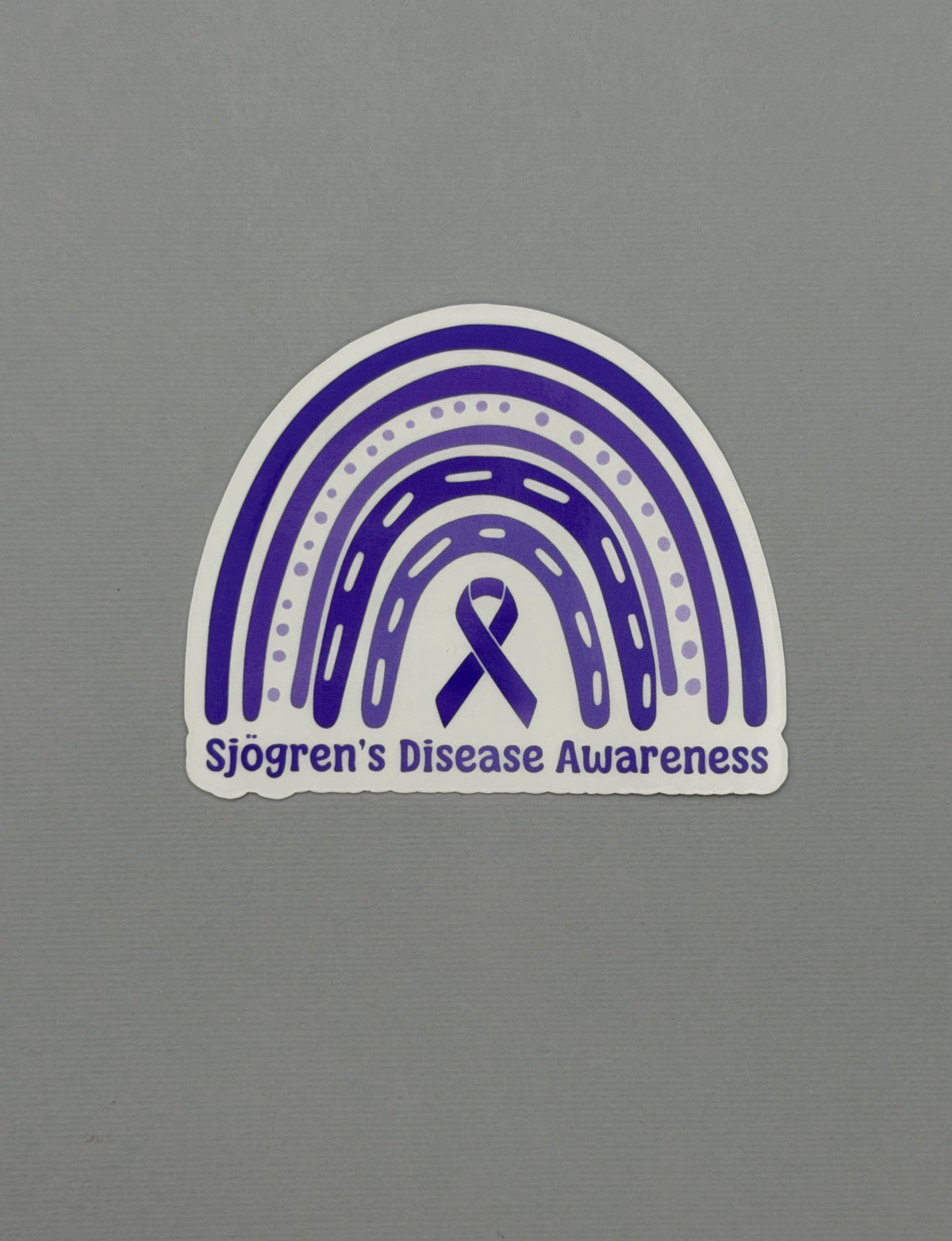 Sjogren's Disease Awareness Rainbow Sticker or Magnet