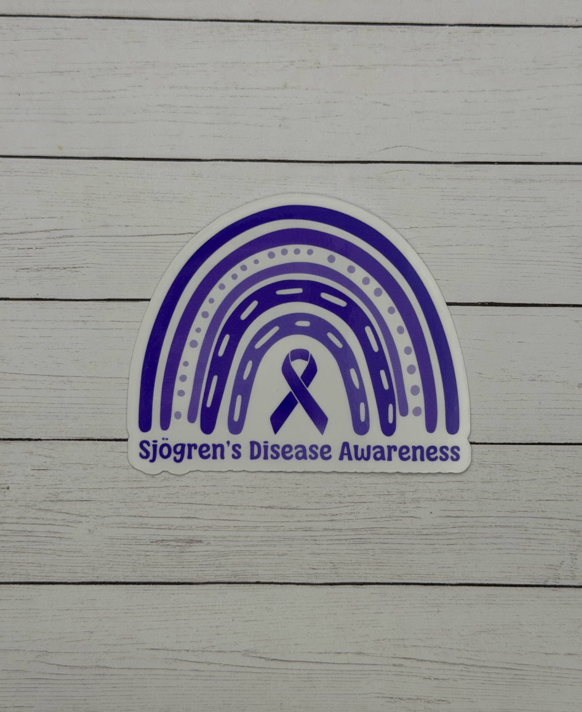 Sjogren's Disease Awareness Rainbow Sticker or Magnet