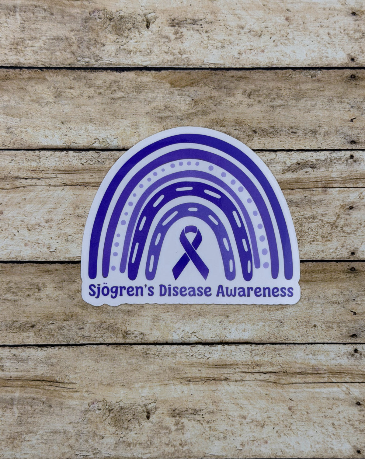 Sjogren's Disease Awareness Rainbow Sticker or Magnet