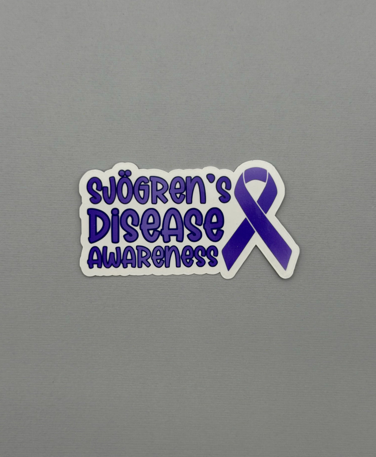 Sjogren's Disease Awareness with Ribbon Sticker or Magnet