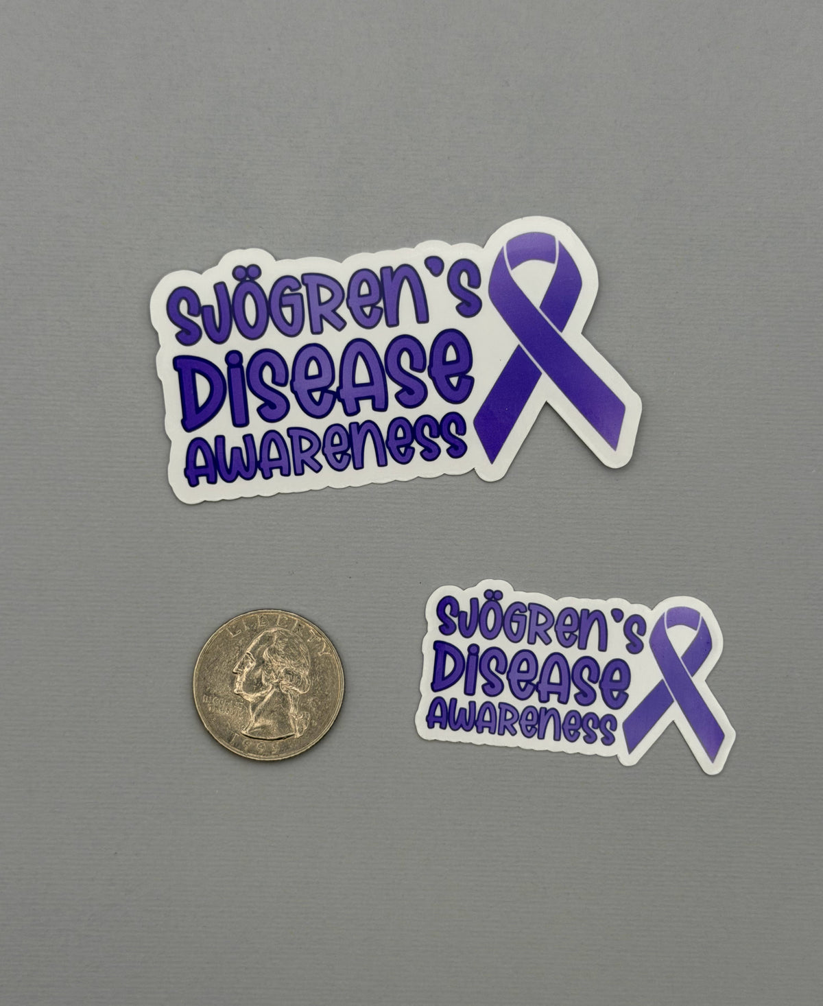 Sjogren's Disease Awareness with Ribbon Sticker or Magnet