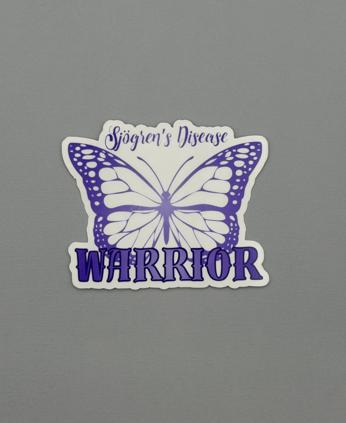 Sjogren's Disease Warrior Butterfly Sticker or Magnet