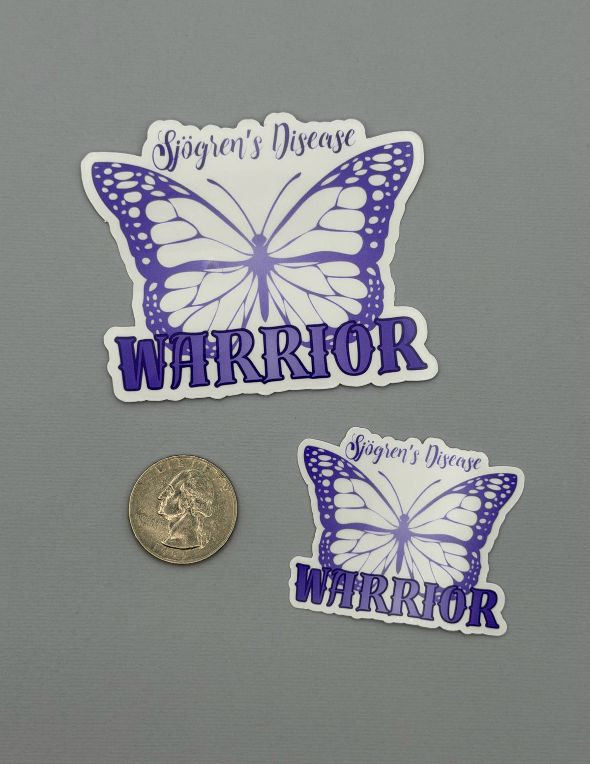 Sjogren's Disease Warrior Butterfly Sticker or Magnet
