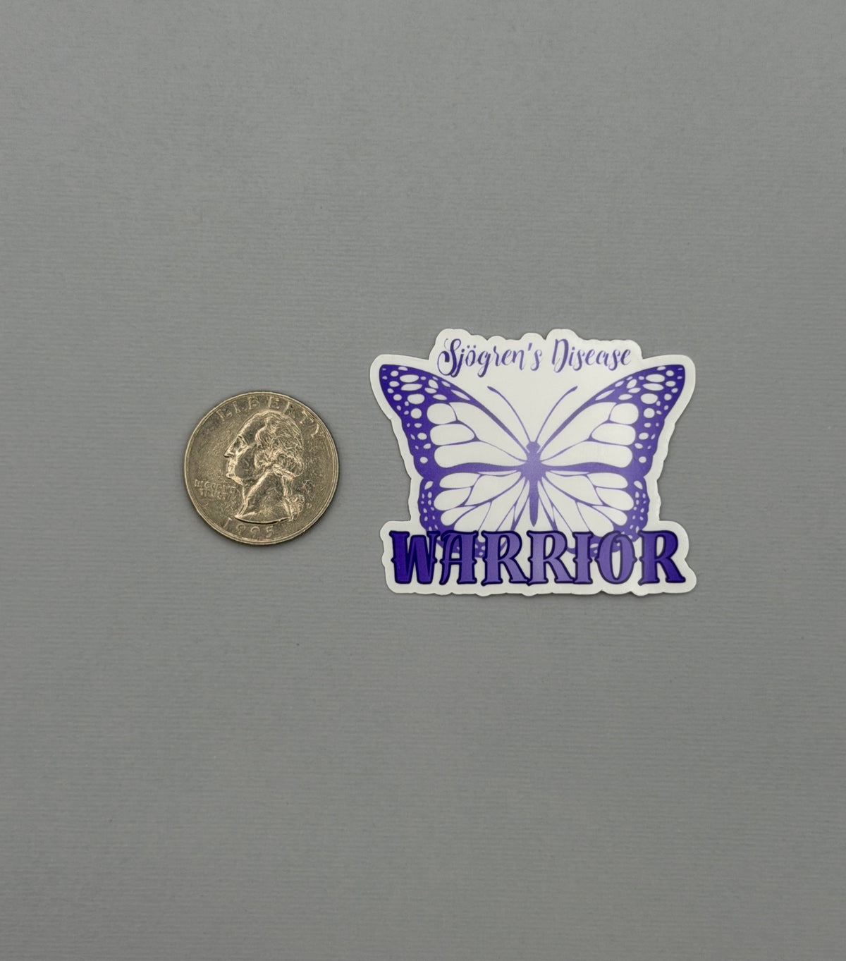 Sjogren's Disease Warrior Butterfly Sticker or Magnet