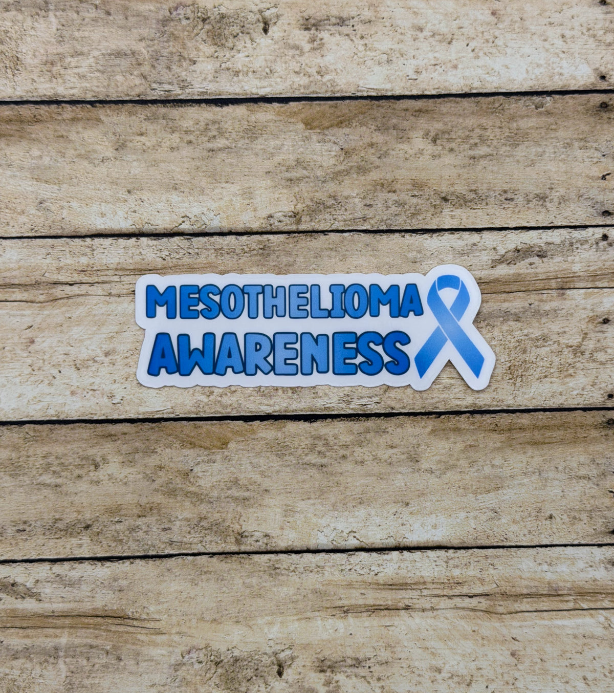 Mesothelioma Awareness with Ribbon Sticker or Magnet