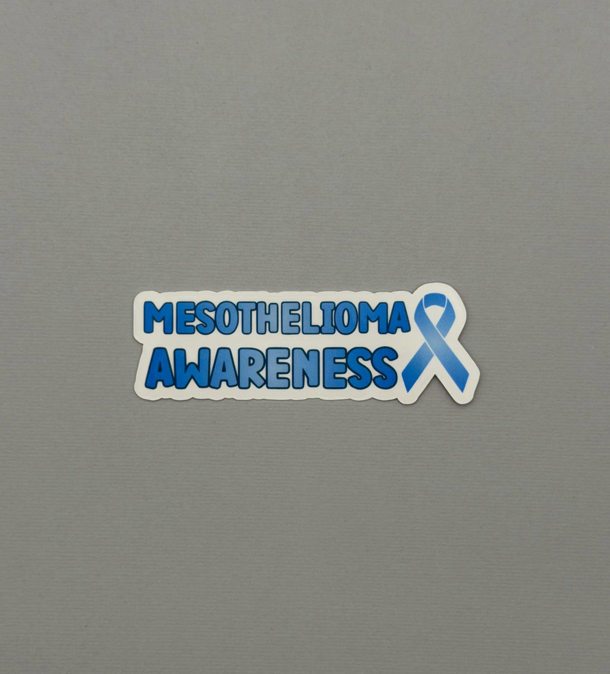 Mesothelioma Awareness with Ribbon Sticker or Magnet