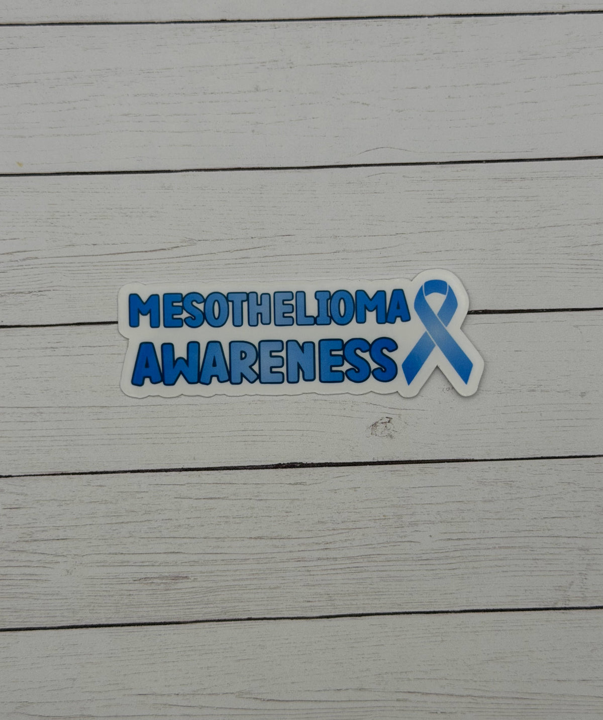 Mesothelioma Awareness with Ribbon Sticker or Magnet