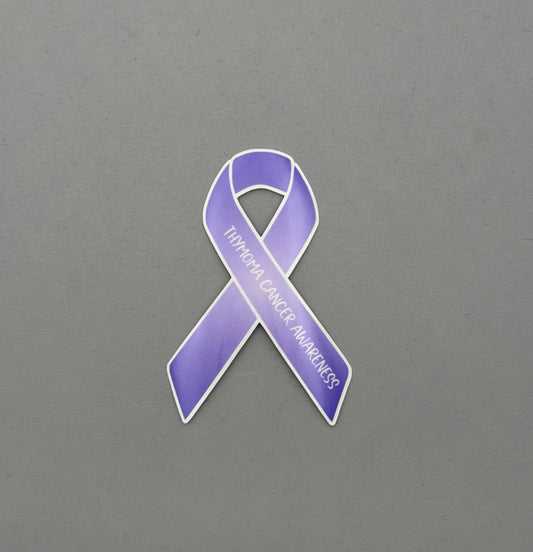 Thymoma Cancer Awareness Ribbon Sticker or Magnet