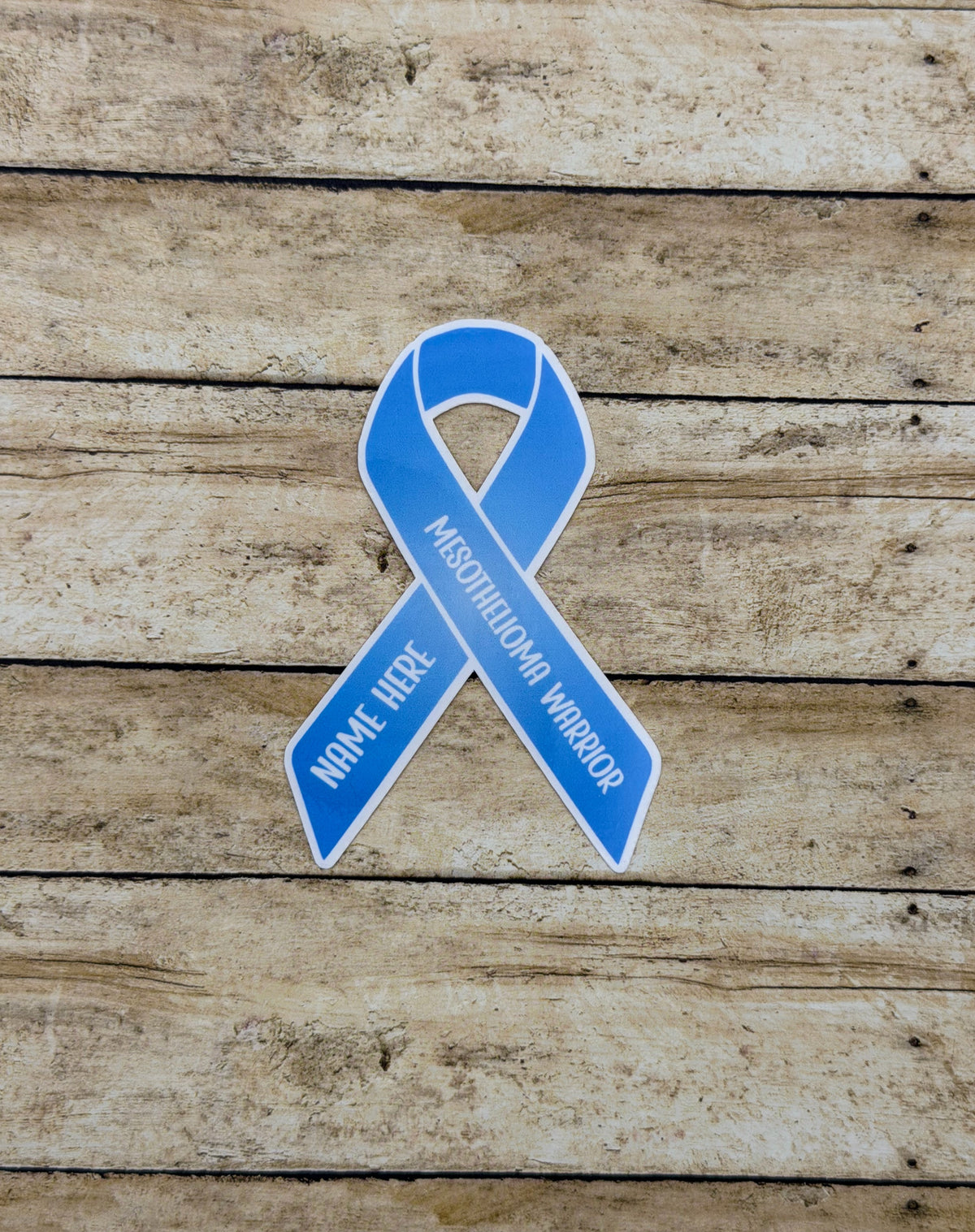 Mesothelioma Warrior Custom Ribbon Sticker or Magnet