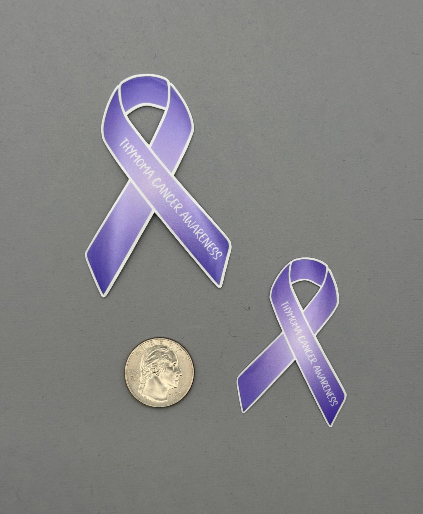 Thymoma Cancer Awareness Ribbon Sticker or Magnet
