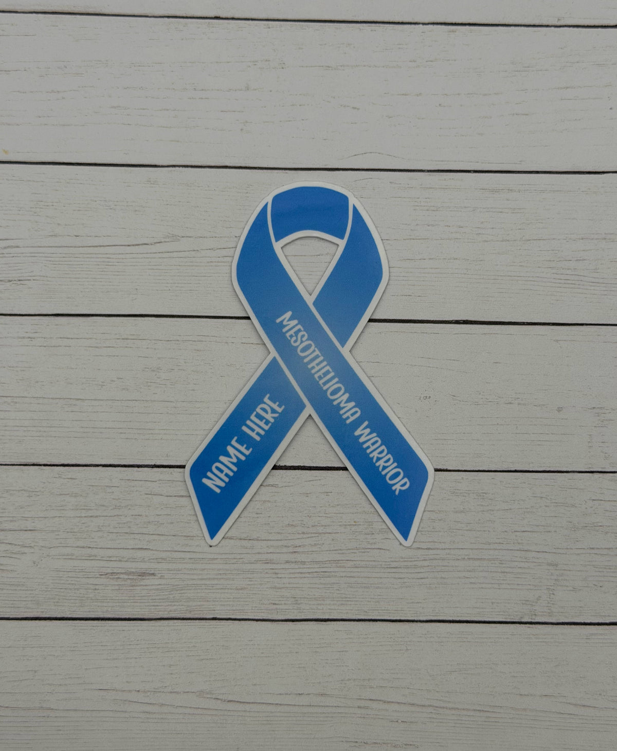 Mesothelioma Warrior Custom Ribbon Sticker or Magnet