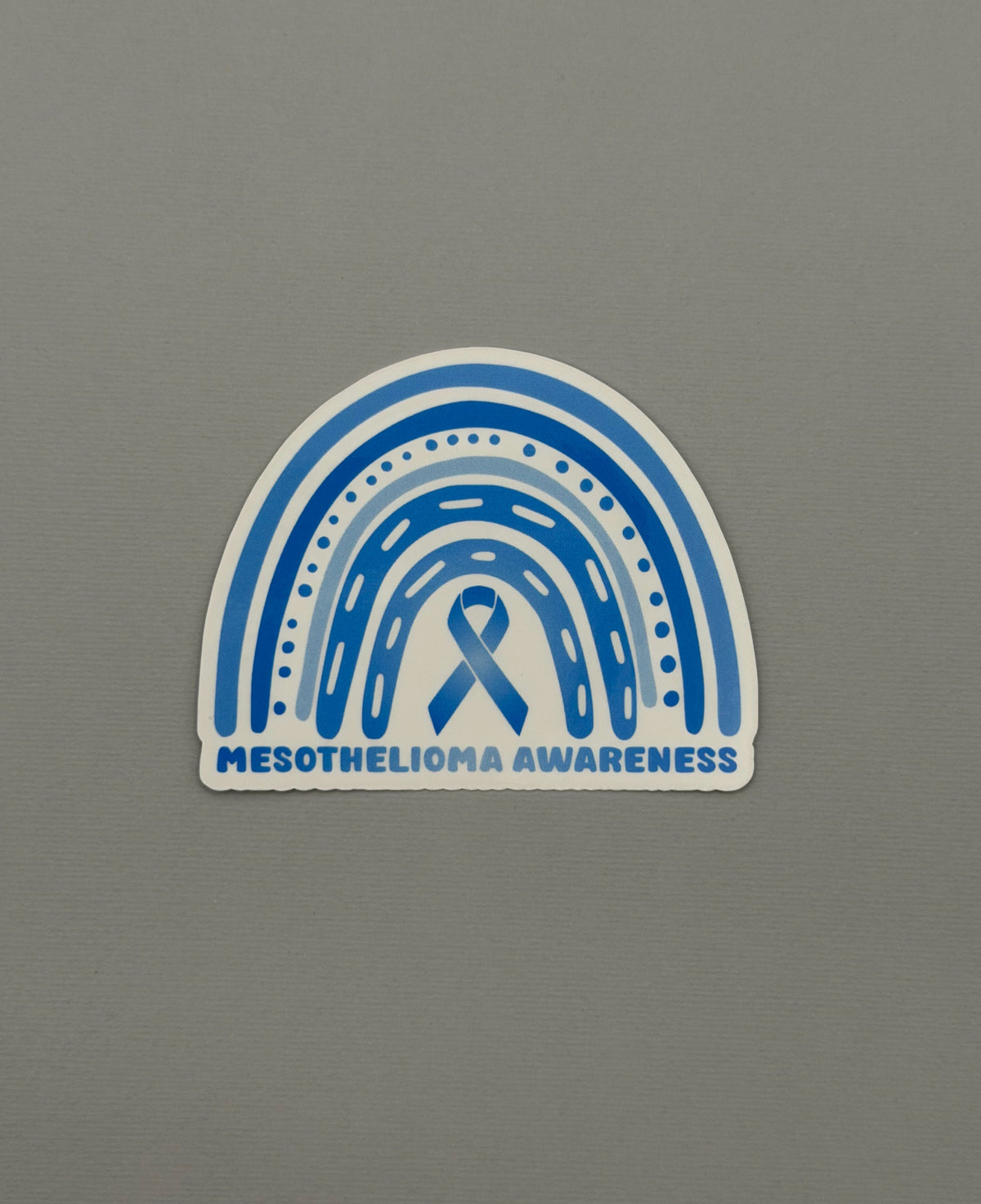 Mesothelioma Awareness Rainbow Sticker or Magnet