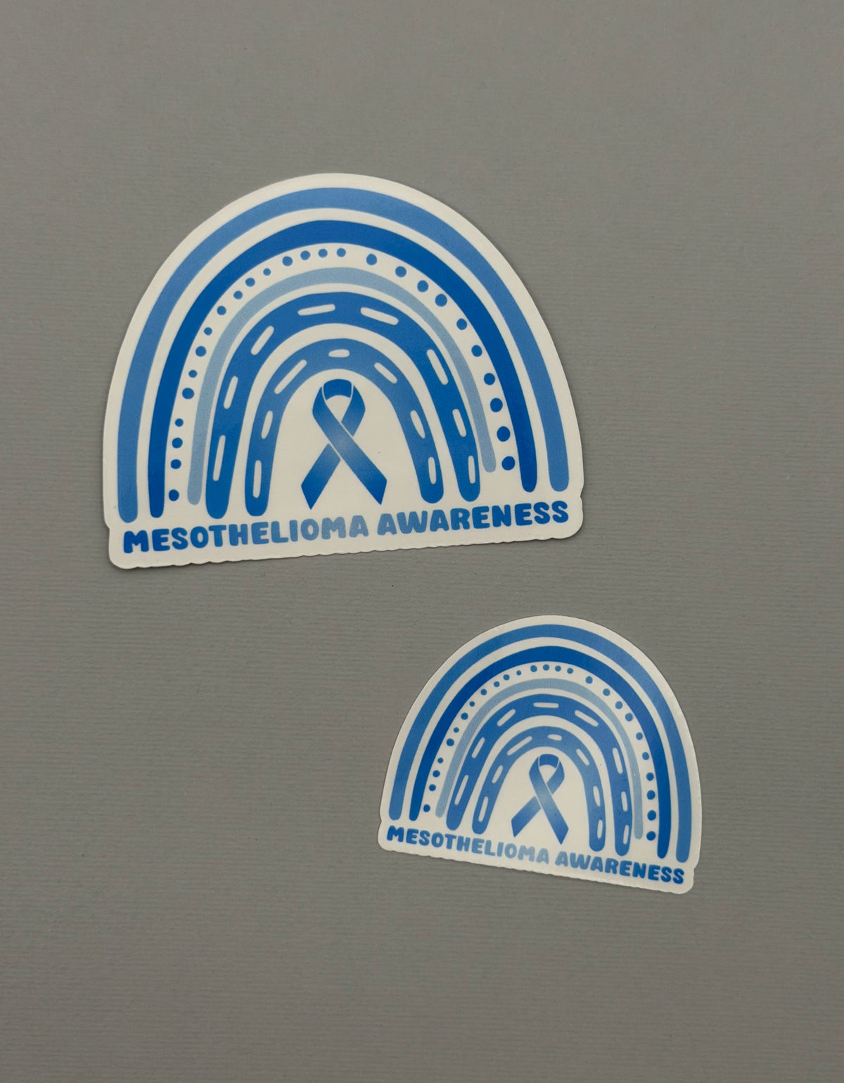 Mesothelioma Awareness Rainbow Sticker or Magnet