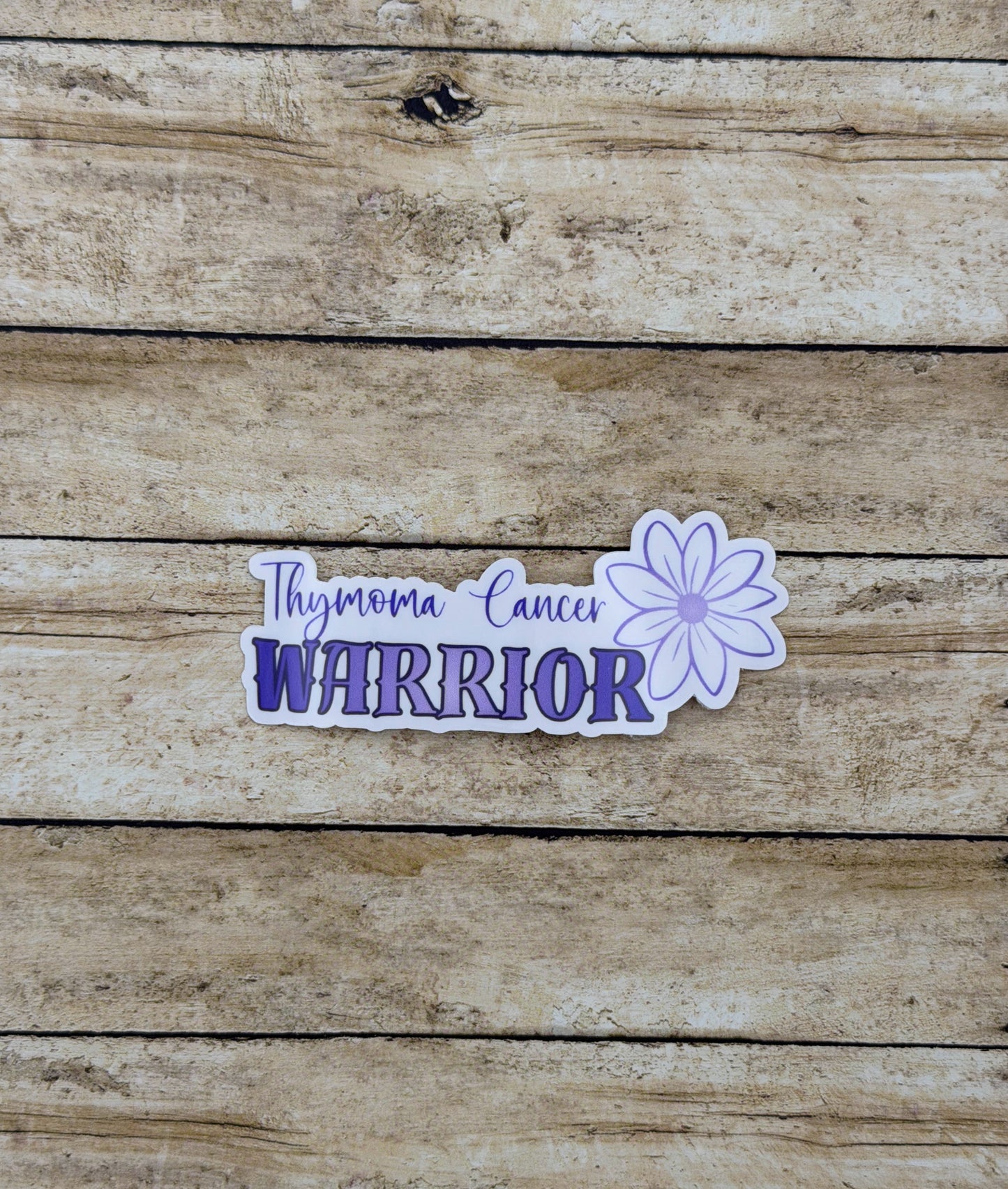Thymoma Cancer Warrior Flower Sticker or Magnet