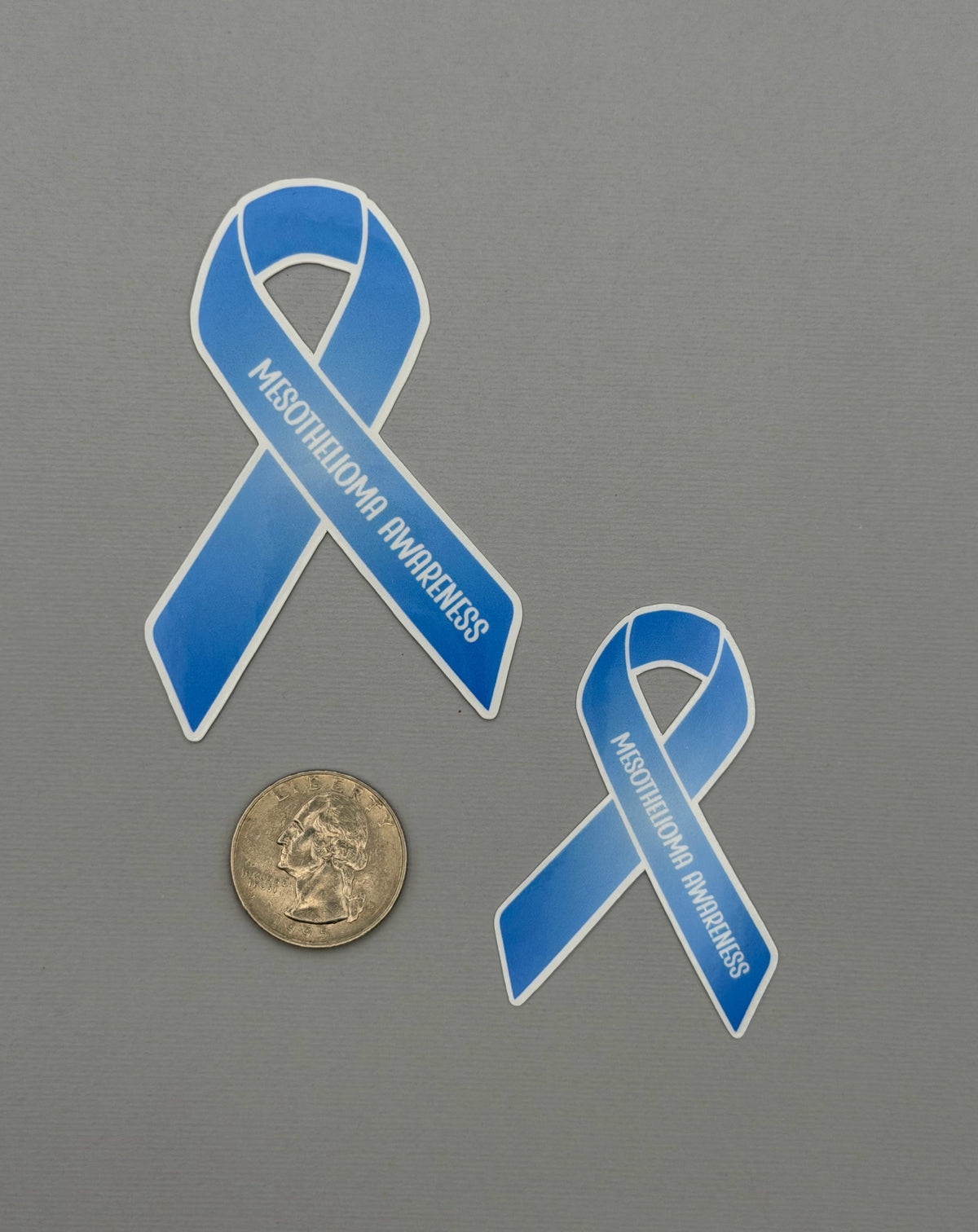 Mesothelioma Awareness Ribbon Sticker or Magnet