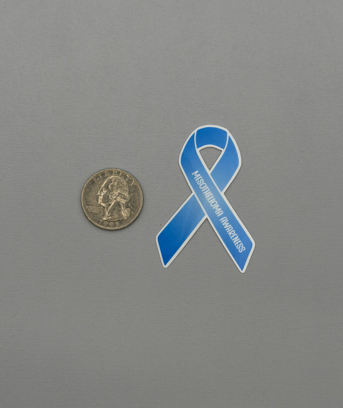 Mesothelioma Awareness Ribbon Sticker or Magnet
