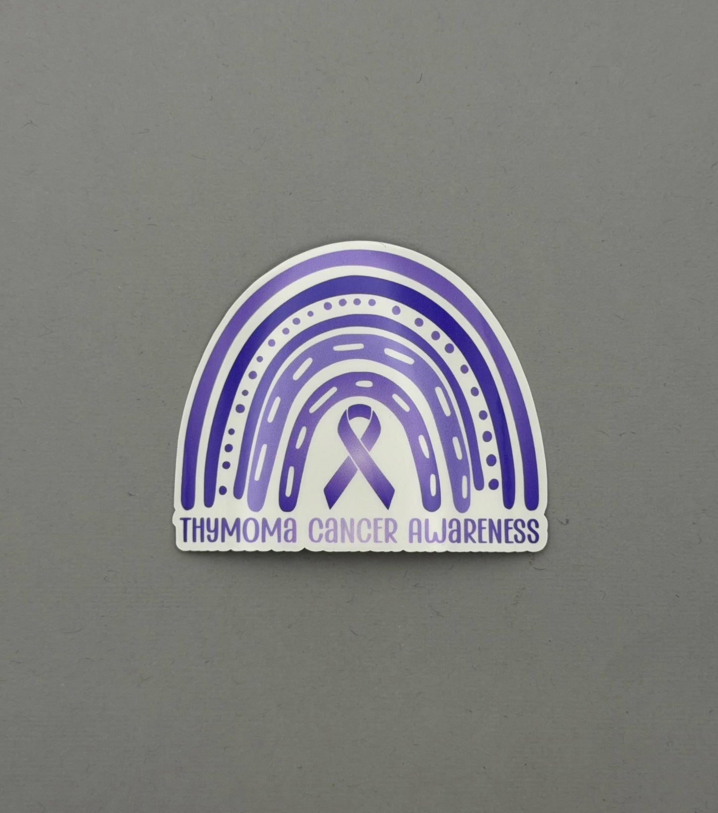 Thymoma Cancer Awareness Rainbow Sticker or Magnet