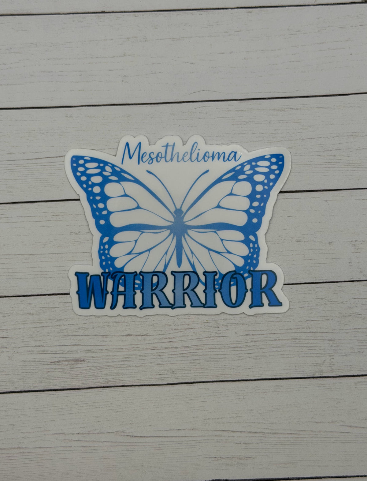 Mesothelioma Warrior Butterfly Sticker or Magnet