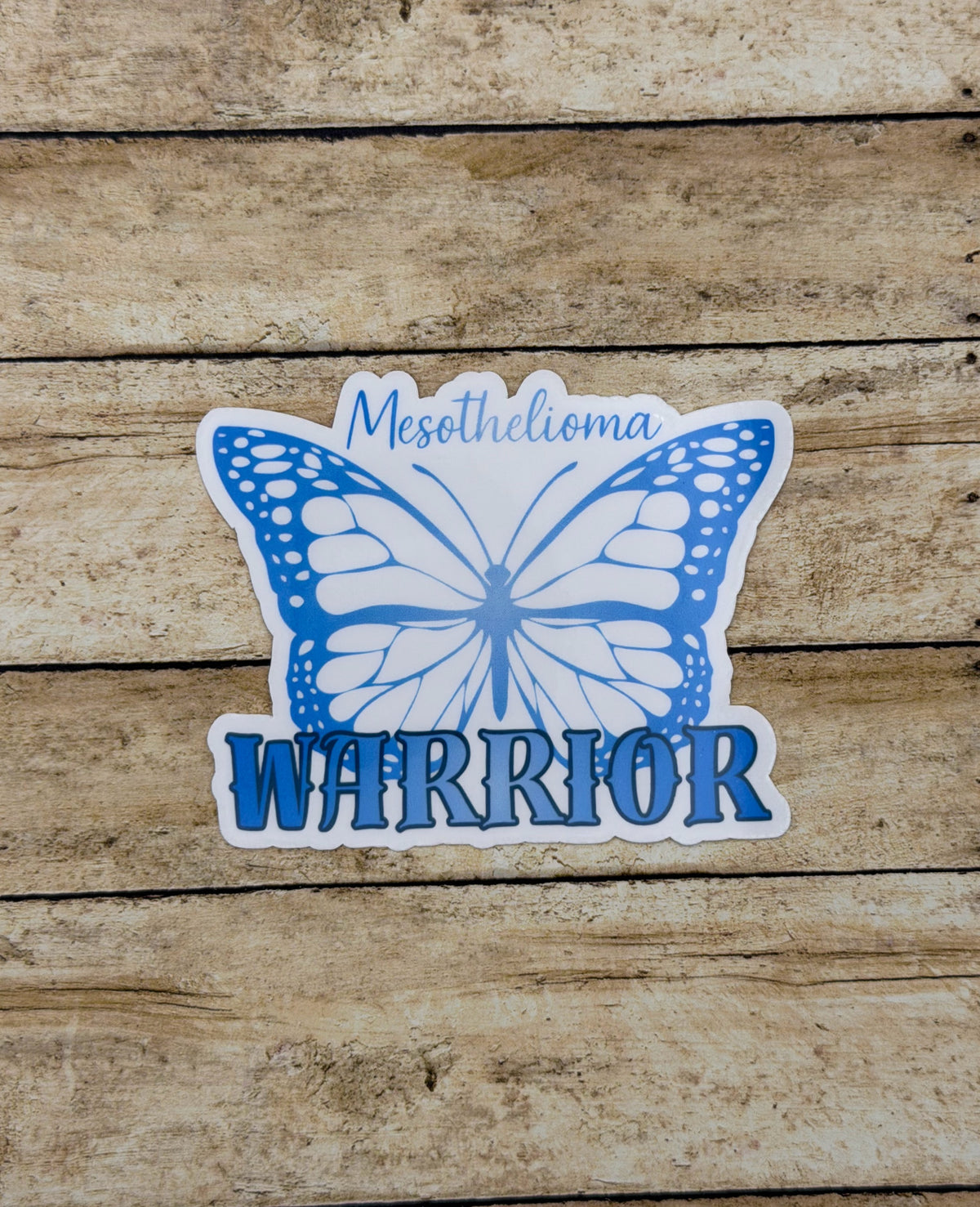 Mesothelioma Warrior Butterfly Sticker or Magnet